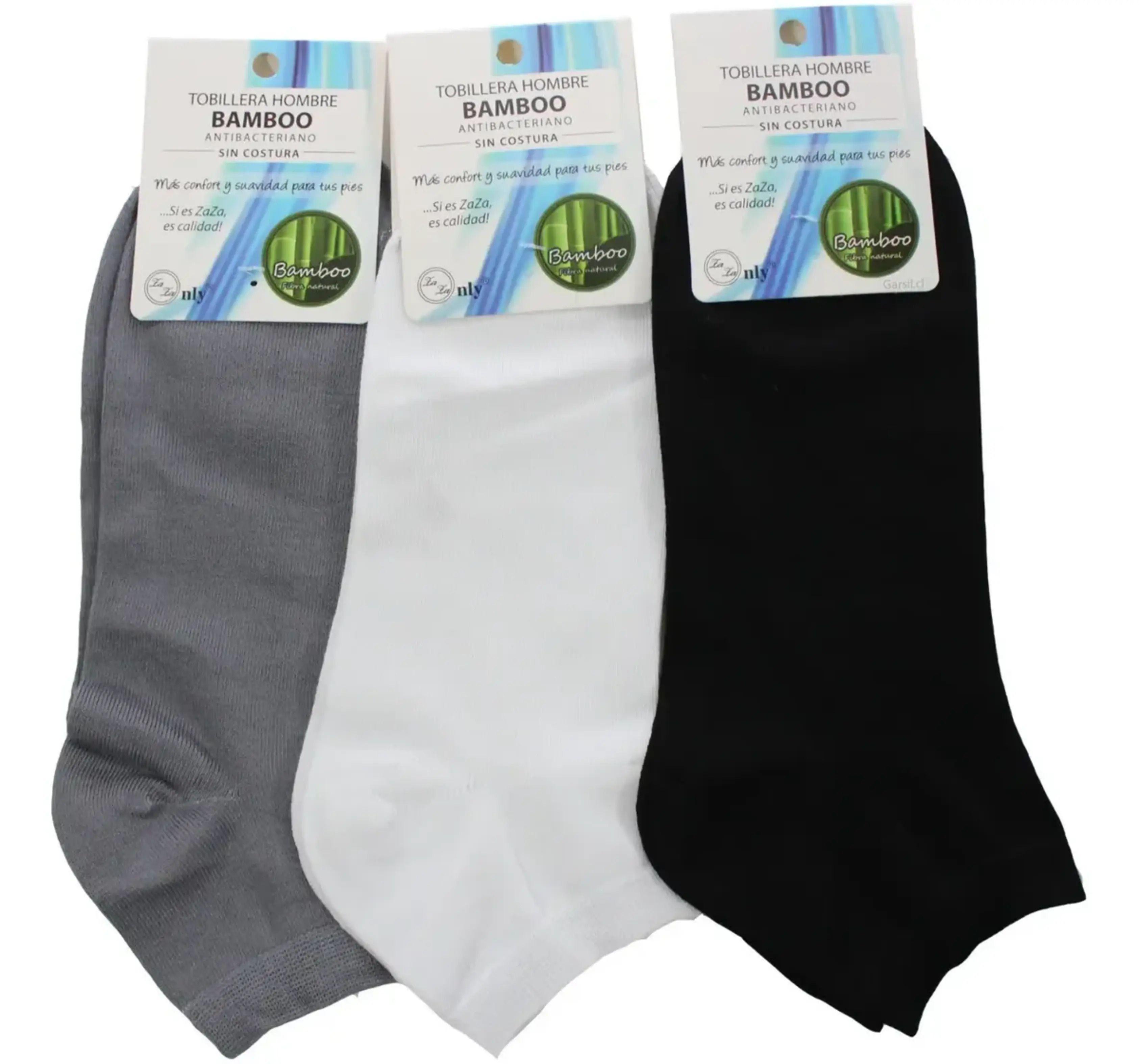 Calcetines Tobilleras De Bambú Sin Costura - Docena-2