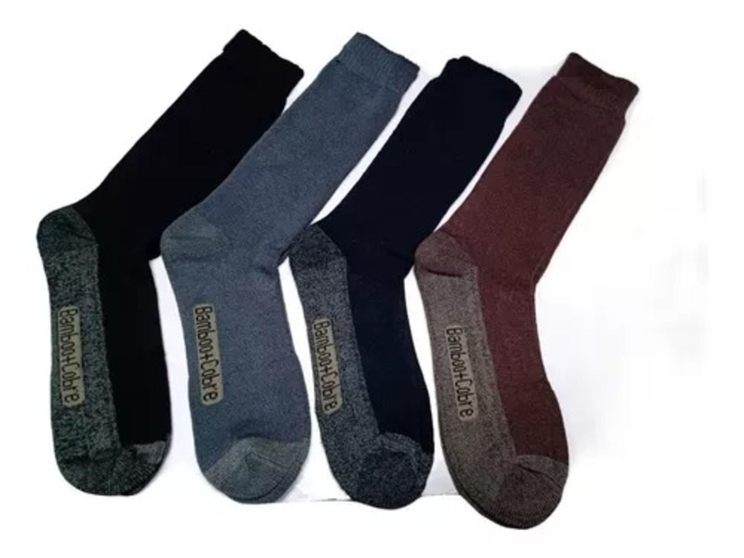 Calcetín De Vestir Para hombre Gruesos De Bambú + Cobre - Docena-1