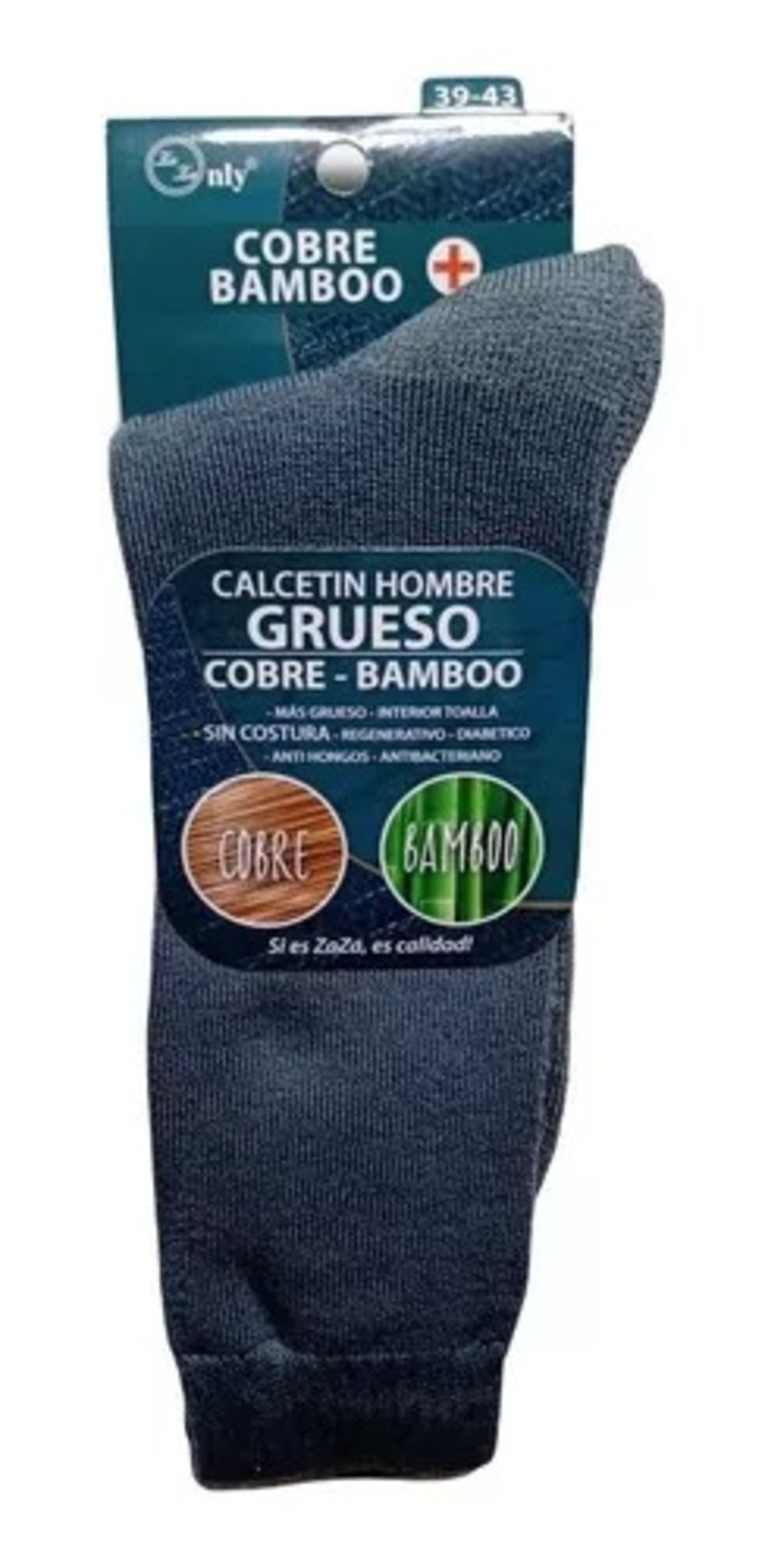 Calcetín De Vestir Para hombre Gruesos De Bambú + Cobre - Docena-3