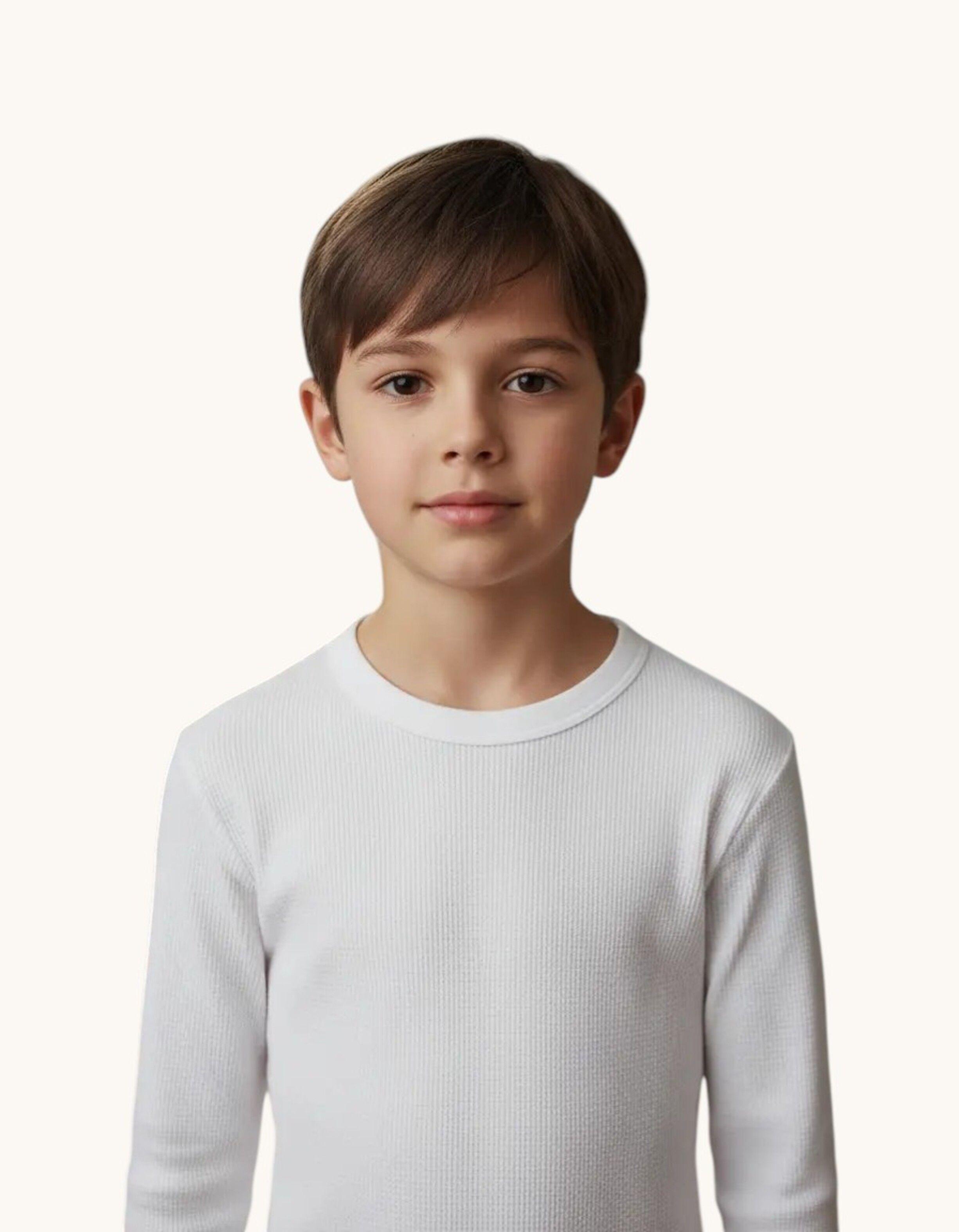 Camiseta Manga Larga De Algodón Para Niños-1