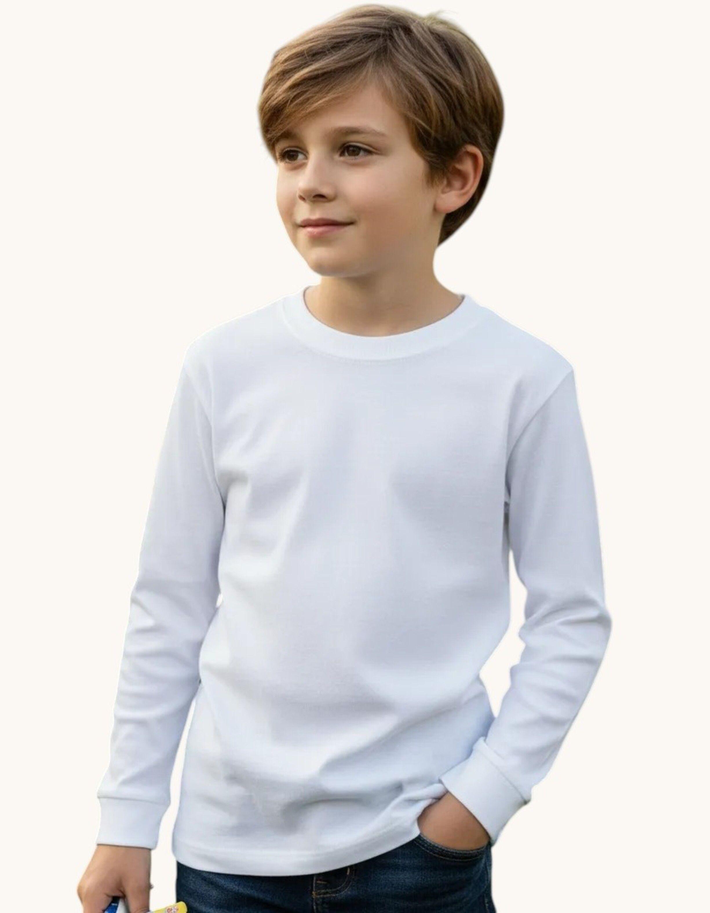 Camiseta Manga Larga De Algodón Para Niños-2