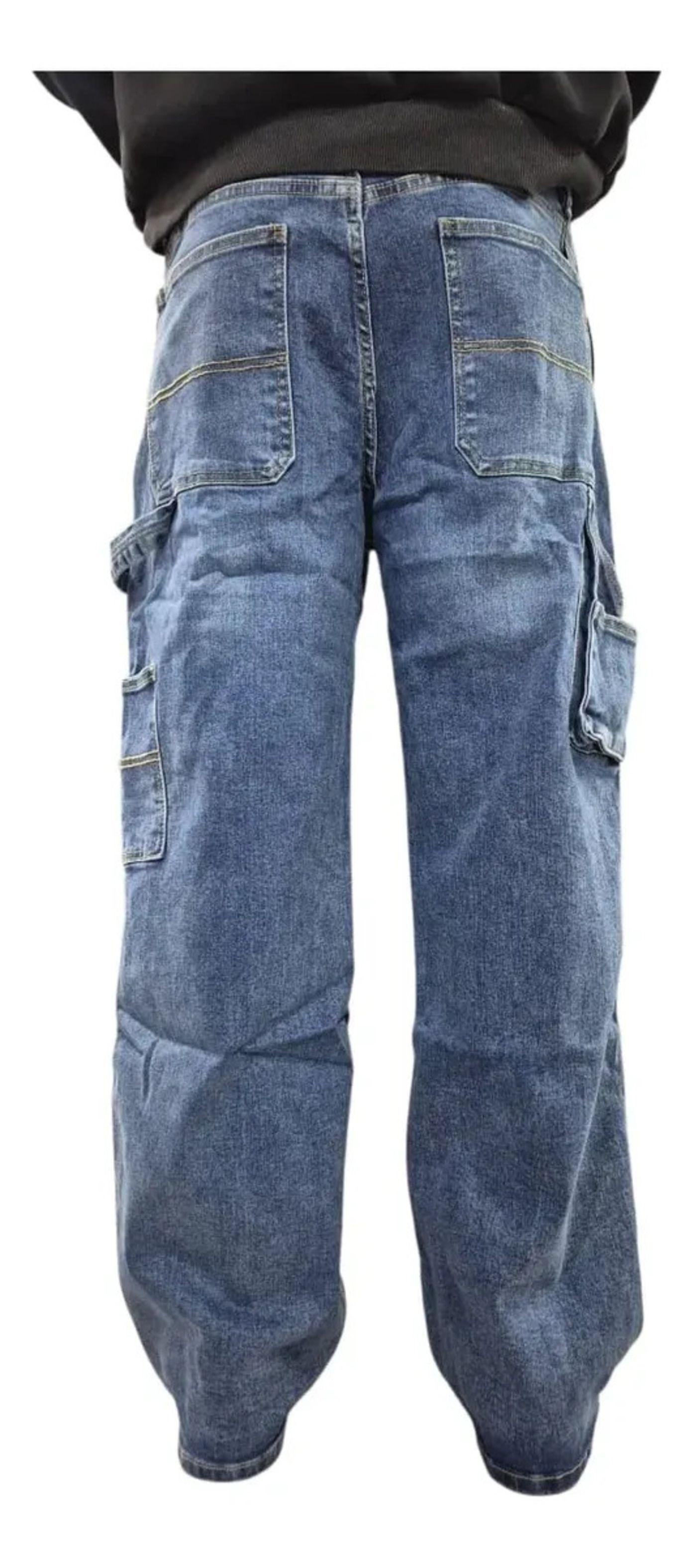 Jeans Carpenter Elastico Pantalón Cargo - Hombres-1