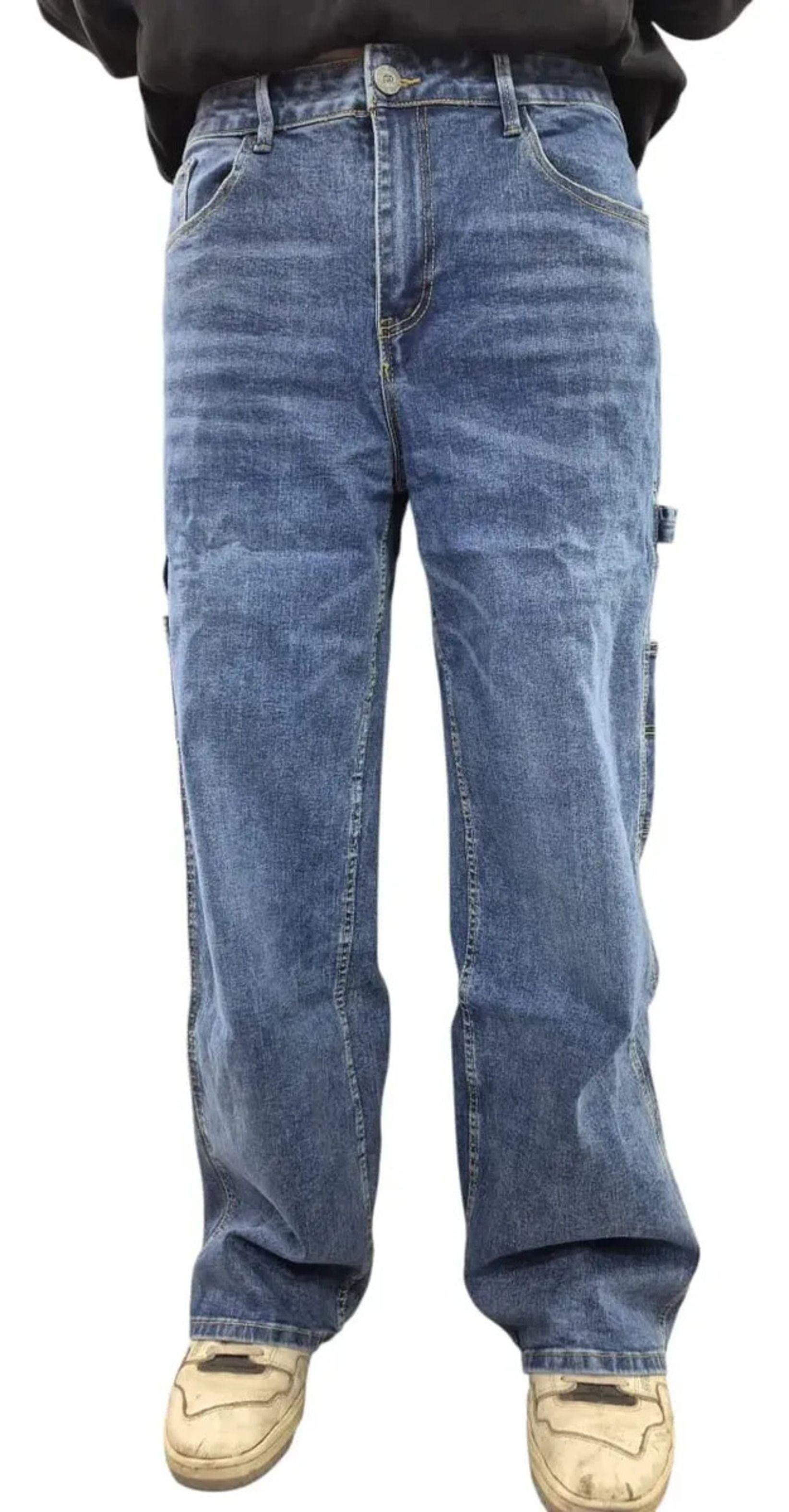Jeans Carpenter Elastico Pantalón Cargo - Hombres-0