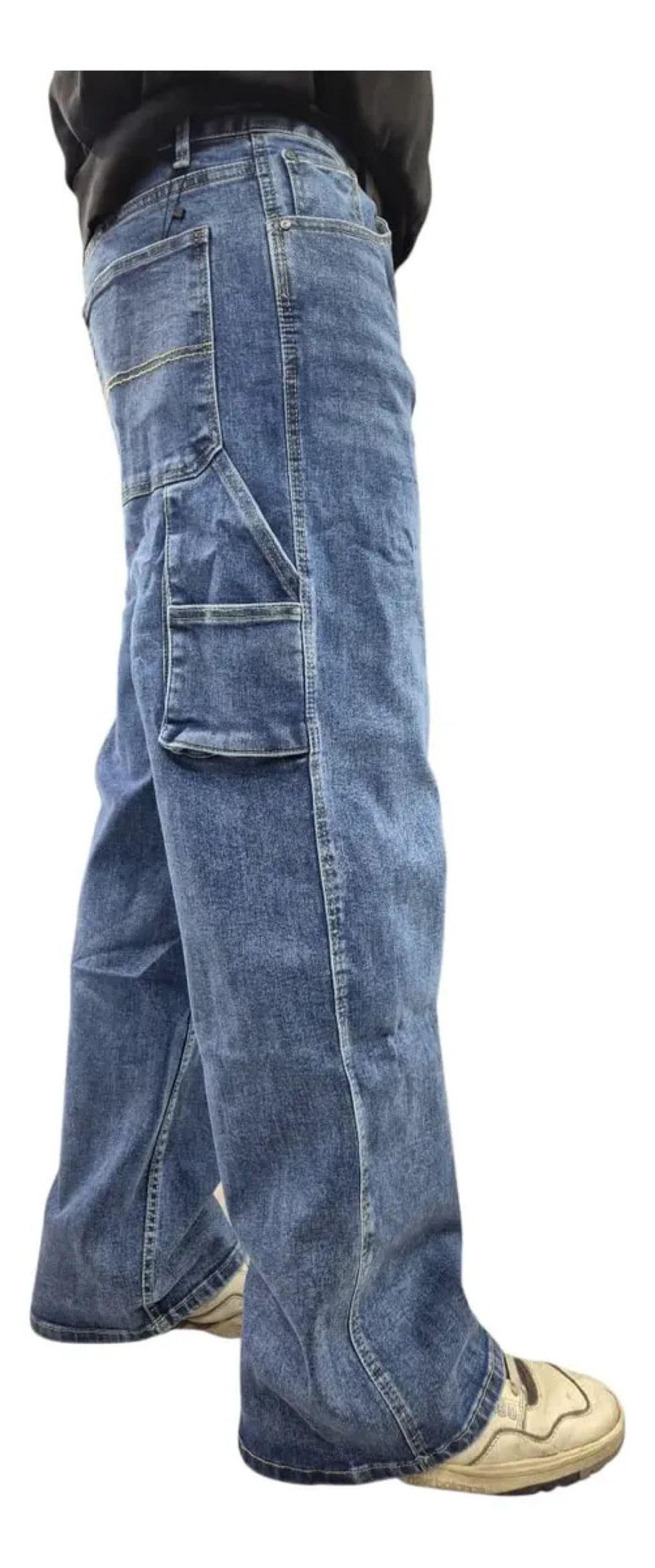 Jeans Carpenter Elastico Pantalón Cargo - Hombres-3