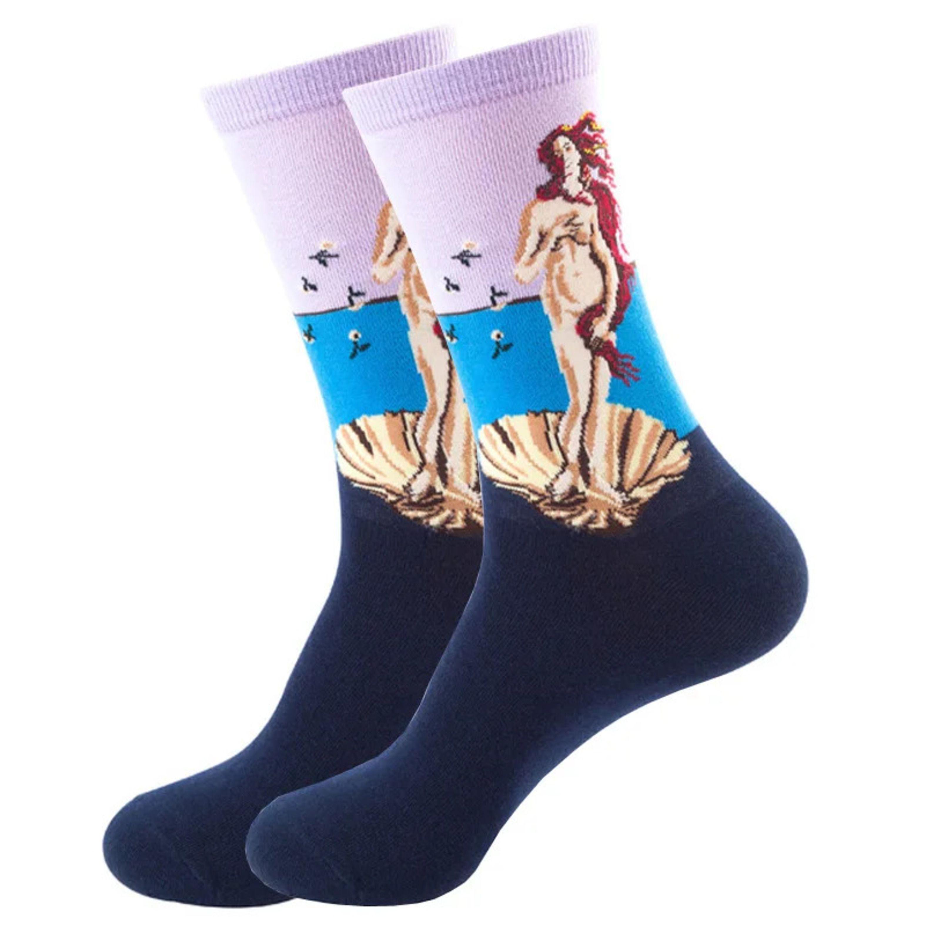 Calcetines De Algodón Con Diseños De Arte - Unisex - Docena-3