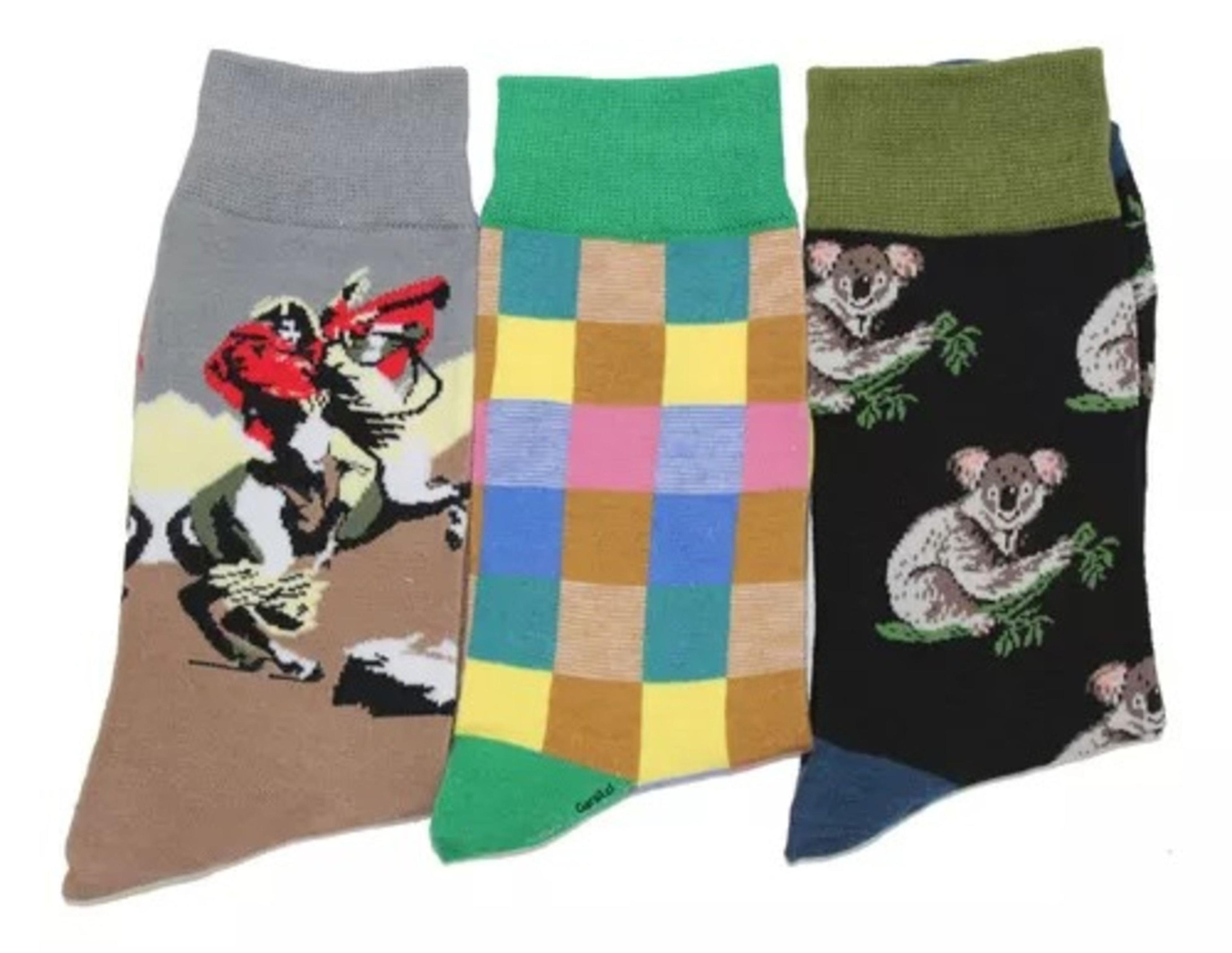 Calcetines De Algodón Con Diseños De Arte - Unisex - Docena-4