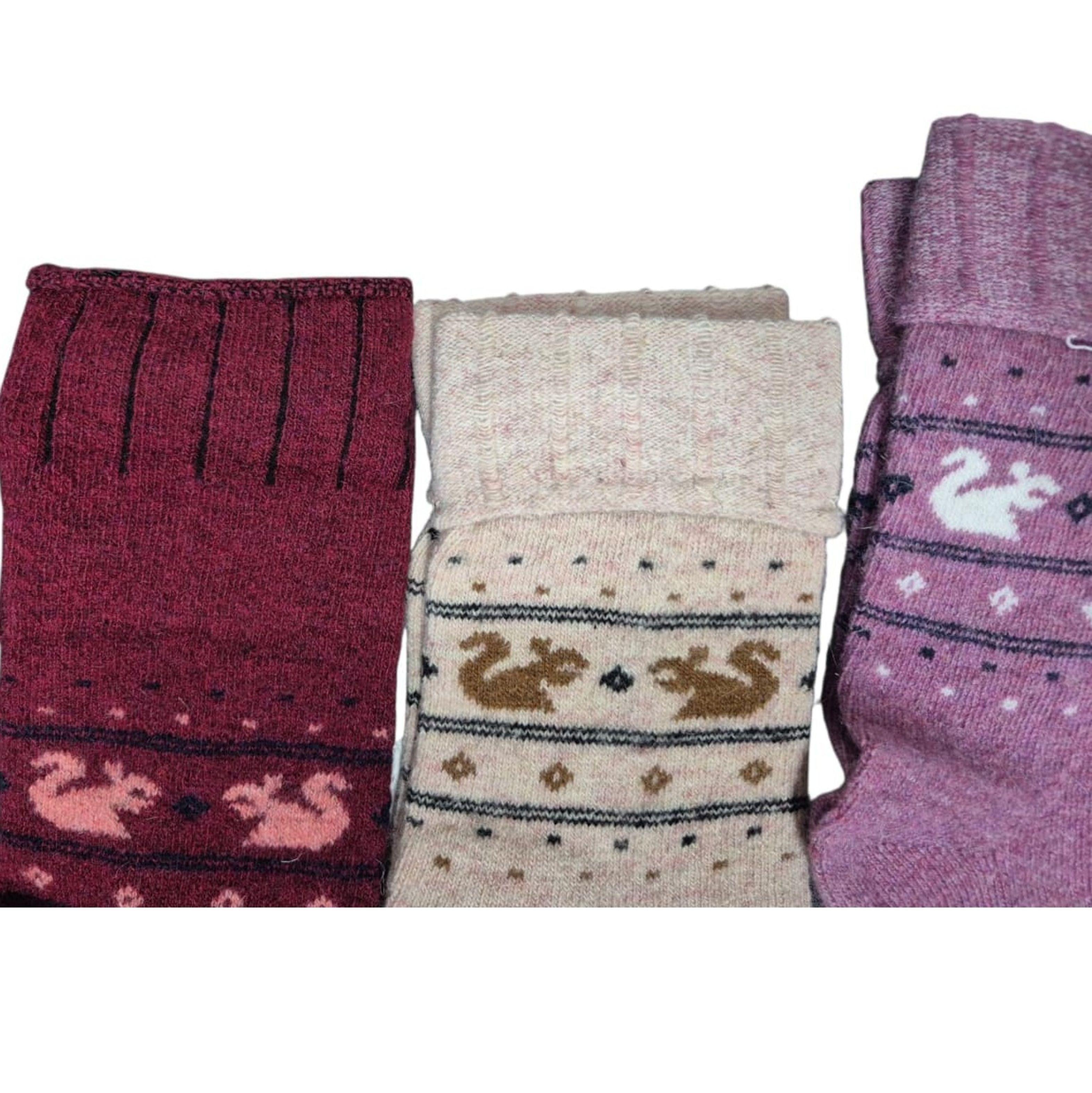 6 Pares Calcetines Grueso Térmico - Calcetas De Lana Mujer-2