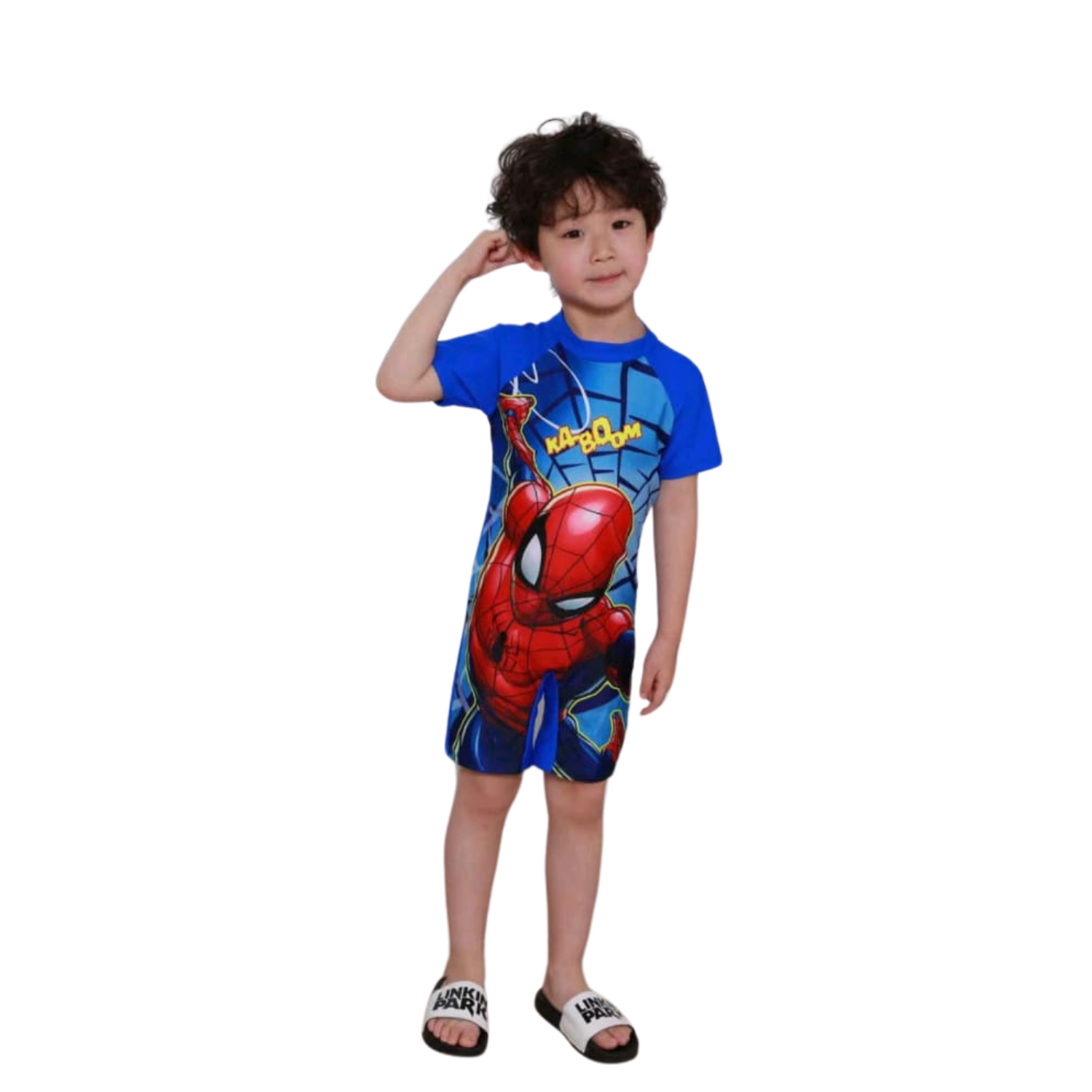 Traje de Baño Niño Spiderman + Gorra de Regalo-0