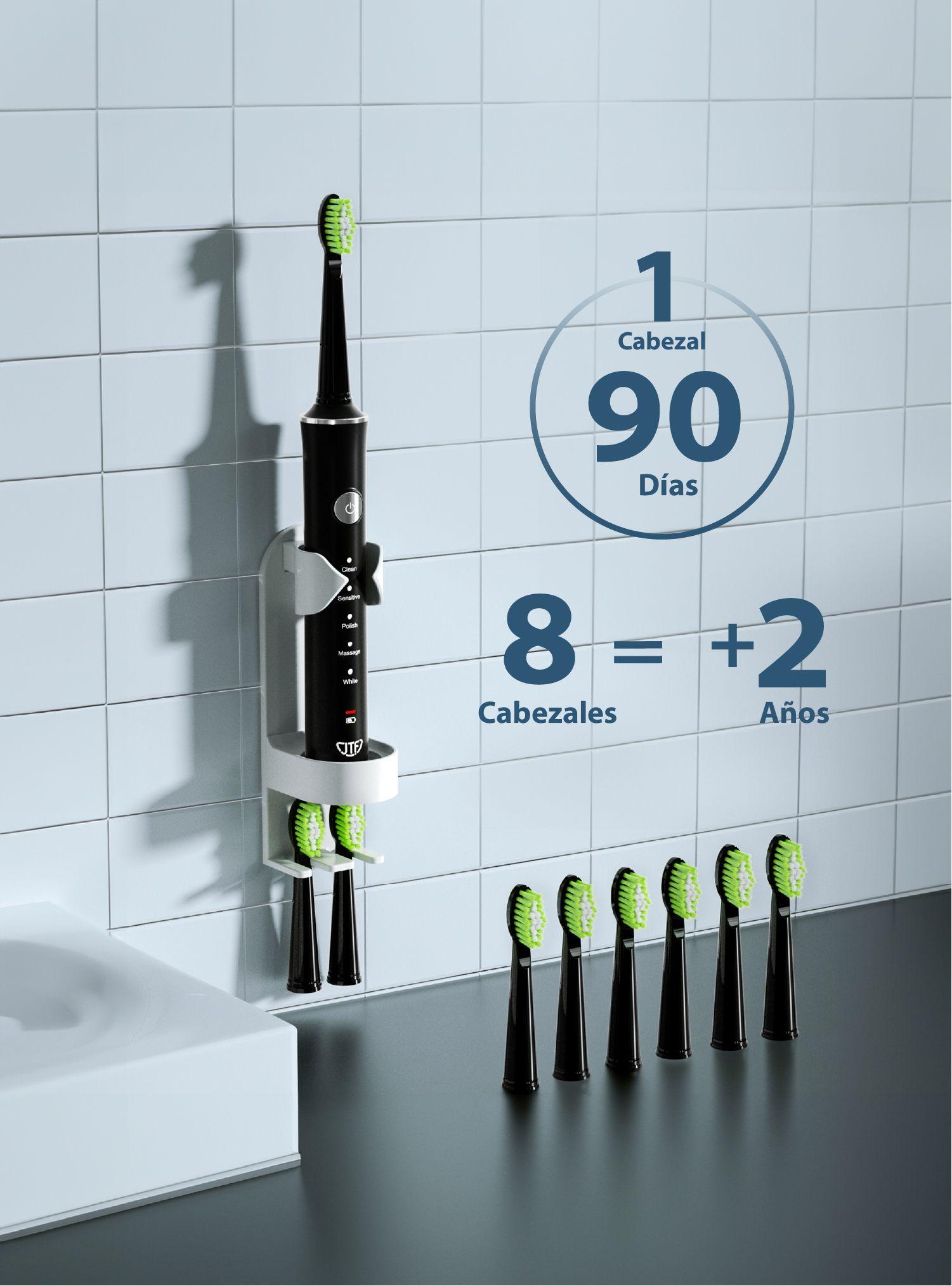 Cepillo Electrico Dental JTF 8 Cabezales color Negro-5