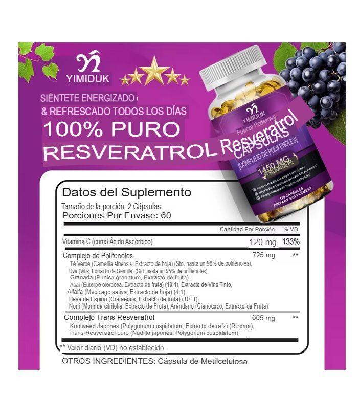 PACK NAD+ 1.500 MG + RESVERATROL 1.450 MG 60 CAPSULAS C/U -2