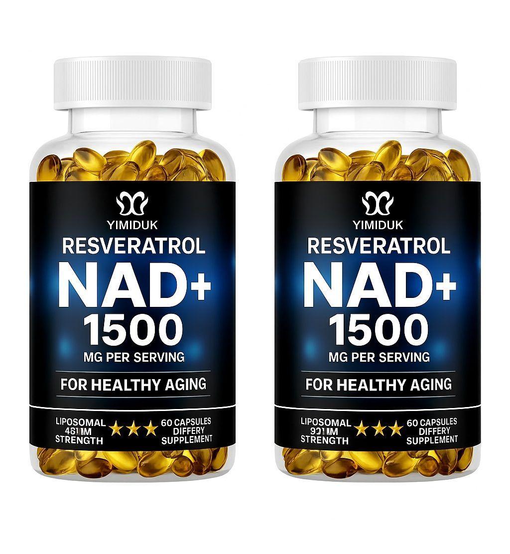 PACK 2 NAD+ 1.500 MG 120 CAPSULAS RECOMENDADA MAXIMA DOSIS DIARIA, NAD DE ALTA PUREZA-0