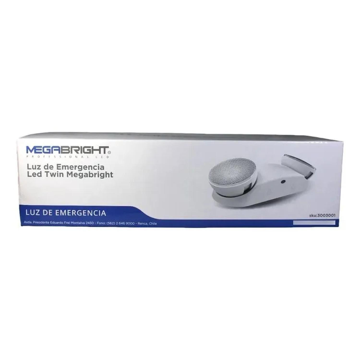 Lámpara Emergencia Led Twin 6000k Megabright-2