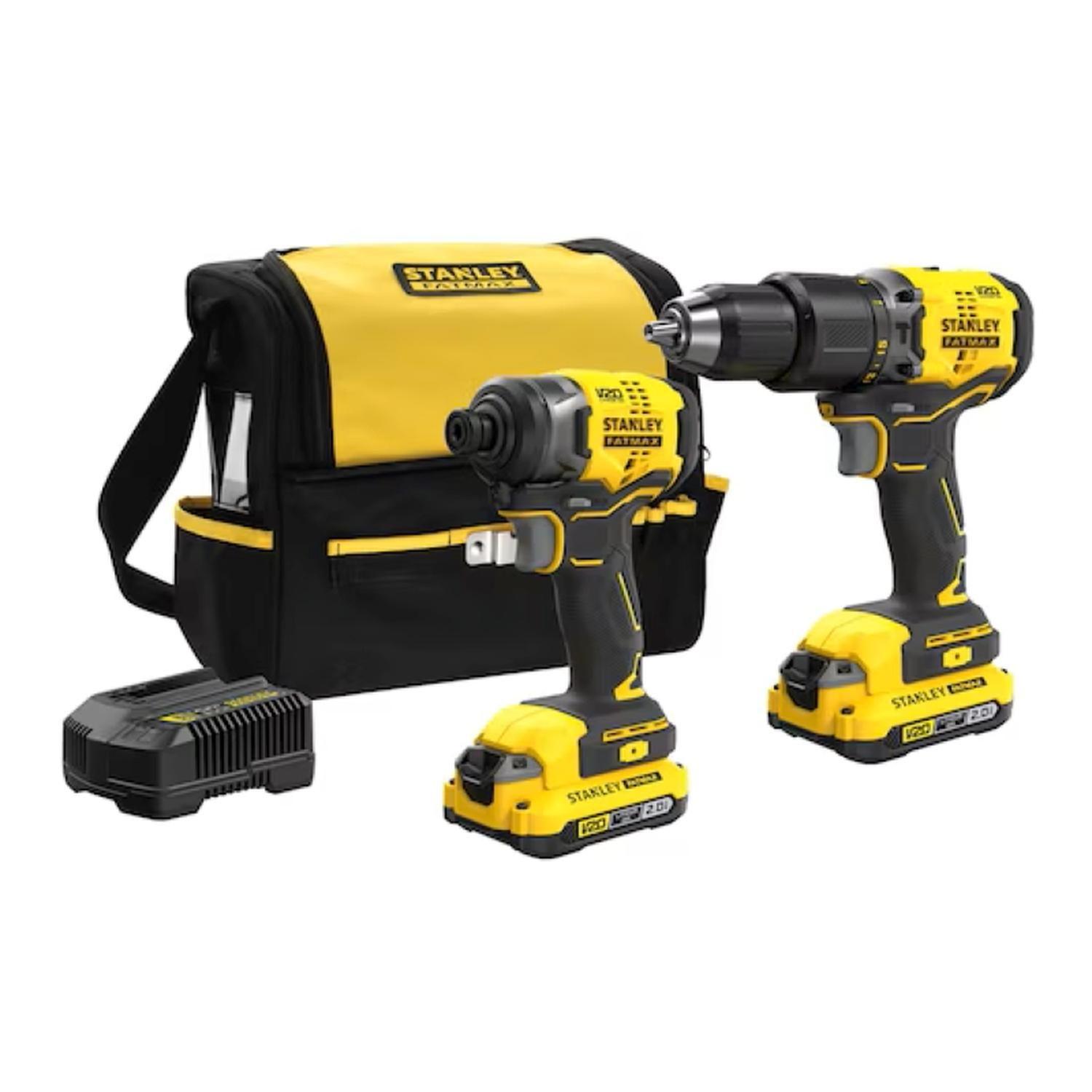 Kit Taladro Impacto Taladro Percutor 20V 2 bat carg SBDI461D2S461D2S Stanley-0