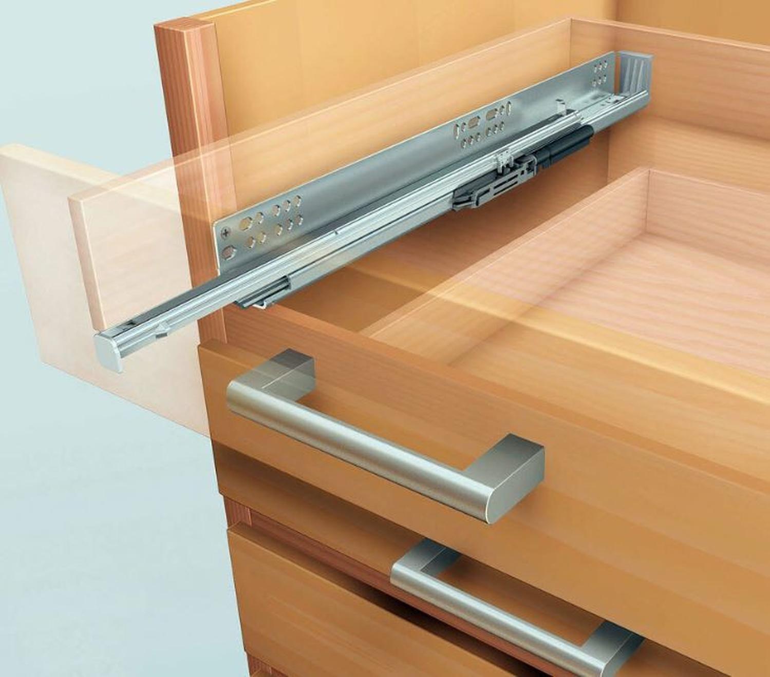 Corredera Telescópica Oculta Cierre Suave 350MM DMC-3