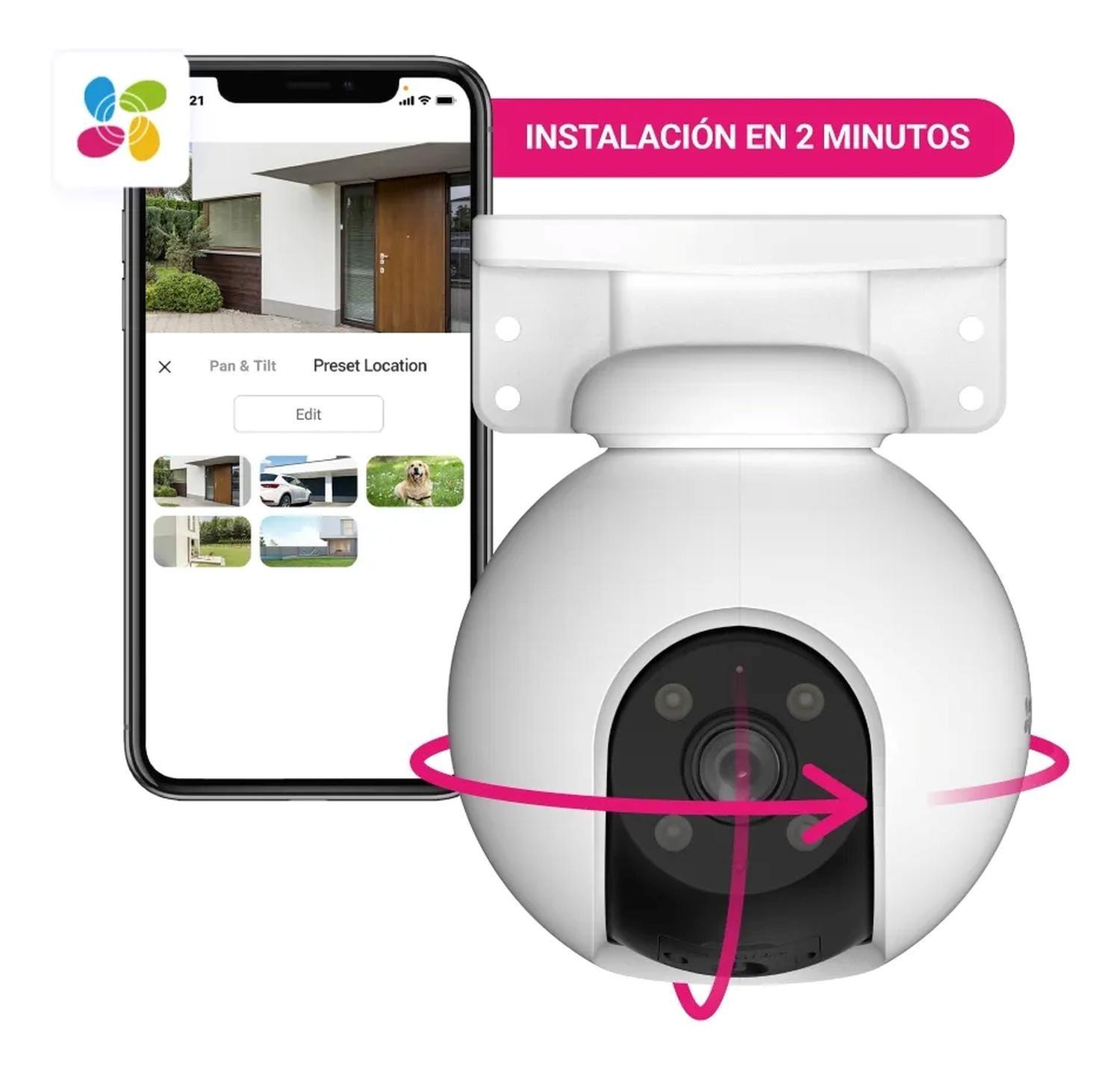 Cámara Seguridad Wifi Paneo e Inclinación H8 Pro 2k Ezviz-4