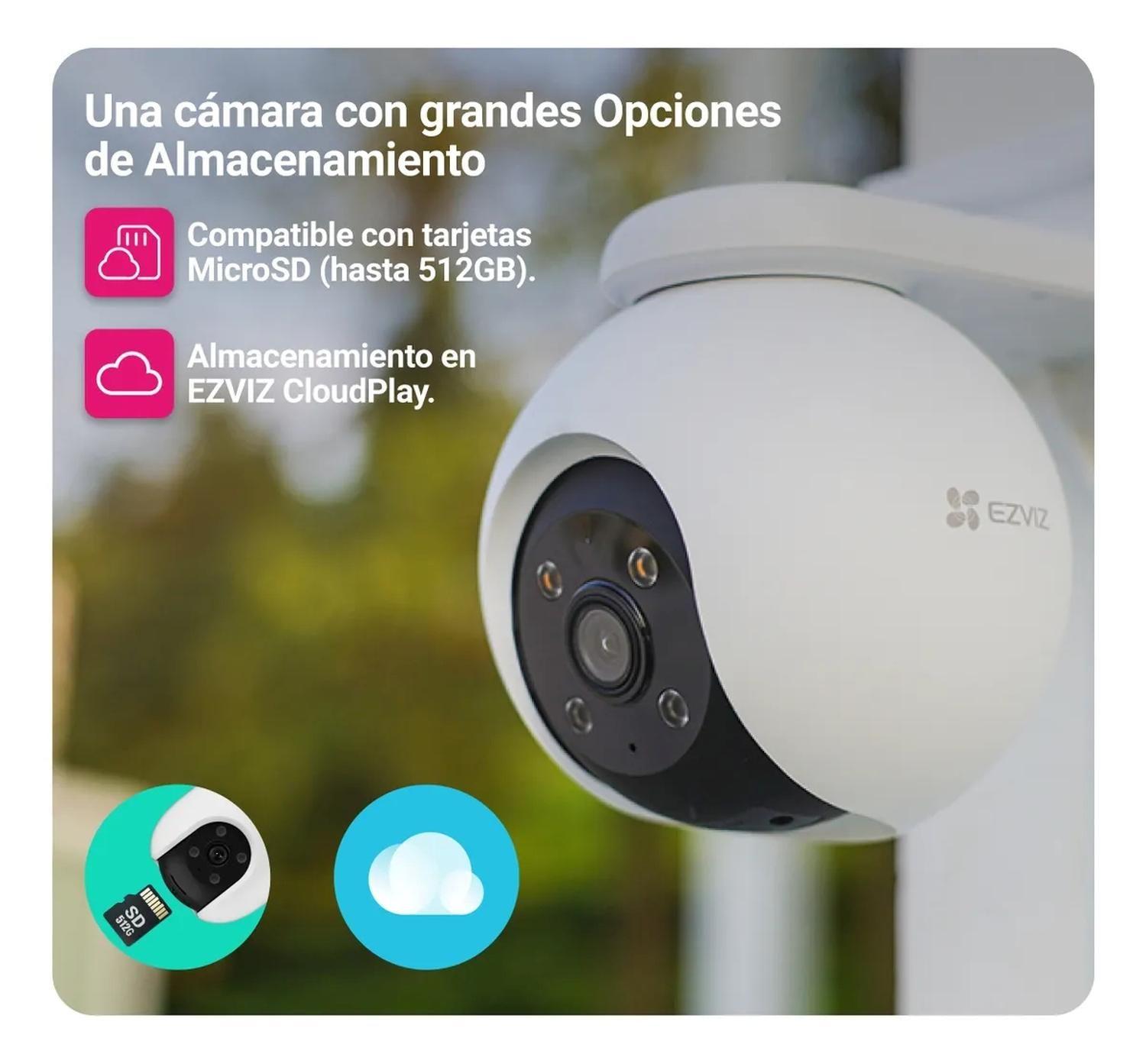 Cámara Seguridad Wifi Paneo e Inclinación H8 Pro 2k Ezviz-7