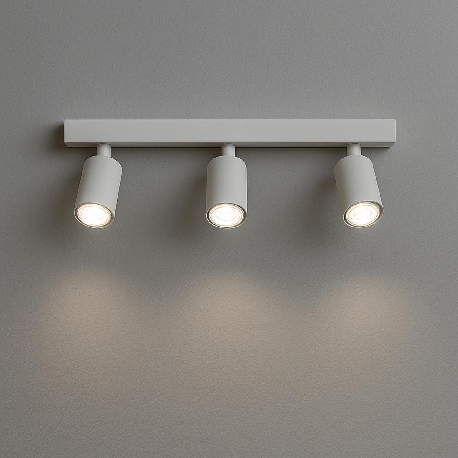 Foco Triple Dirigible Sobrepuesto Blanco 3xGU10 Megabright-2