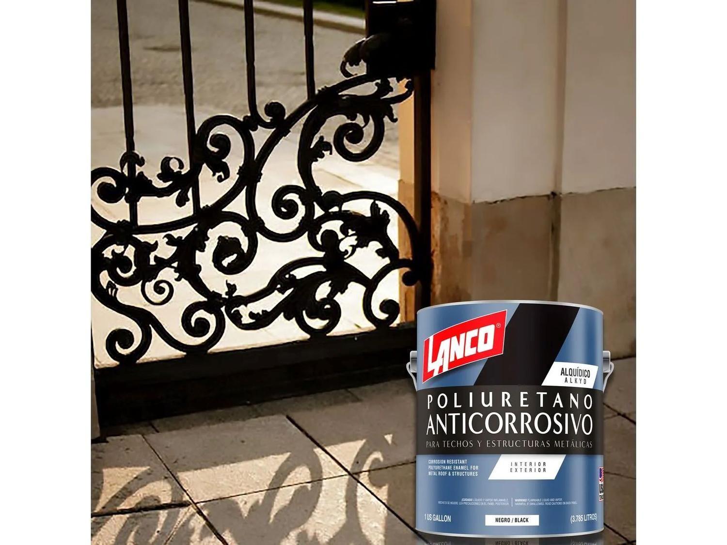 Anticorrosivo Poliuretano Techos y Metales Negro GL Lanco-2
