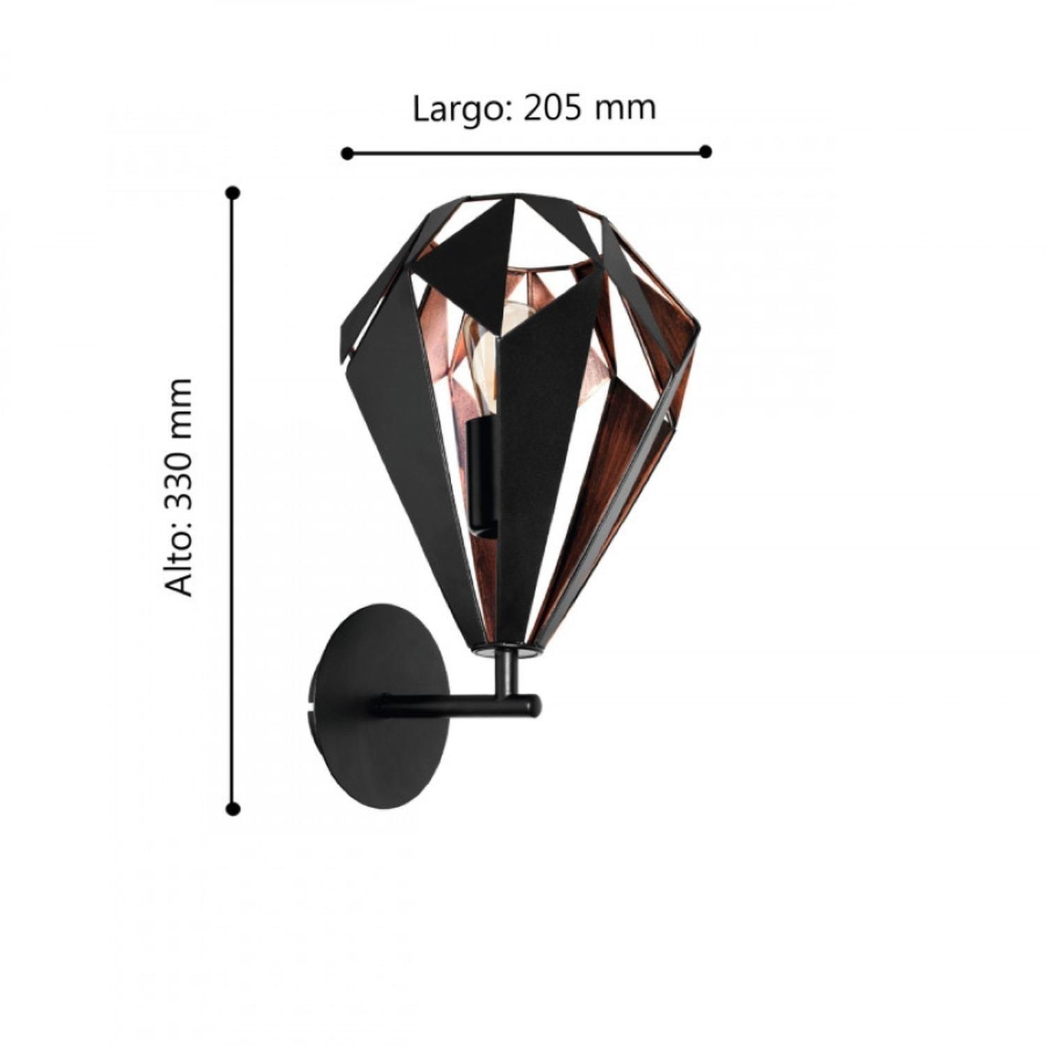 Aplique De Pared Negro Carlton 1 E27 49992 Eglo-6