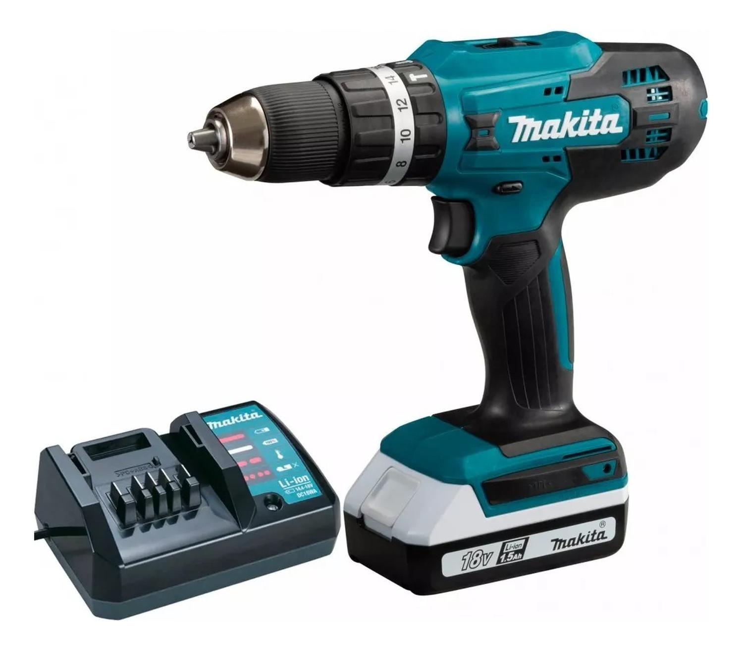 Taladro Percutor Ator Inal 13mm Makita Hp488dw 18v Carg 1bat-0