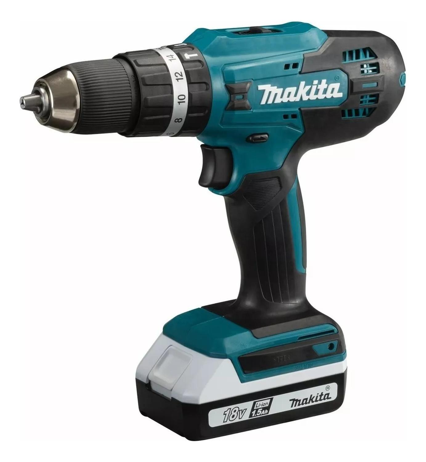 Taladro Percutor Ator Inal 13mm Makita Hp488dw 18v Carg 1bat-1