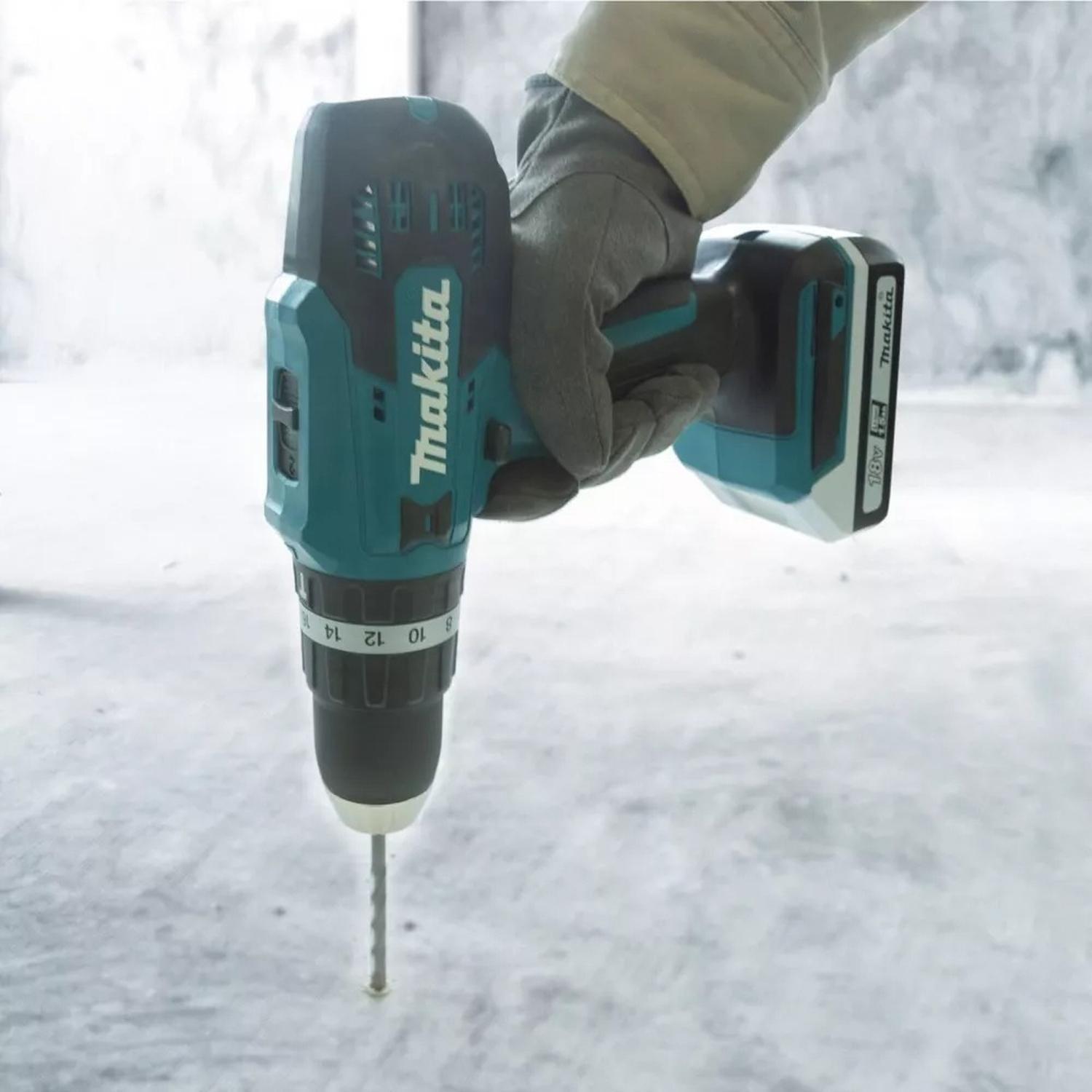 Taladro Percutor Ator Inal 13mm Makita Hp488dw 18v Carg 1bat-4