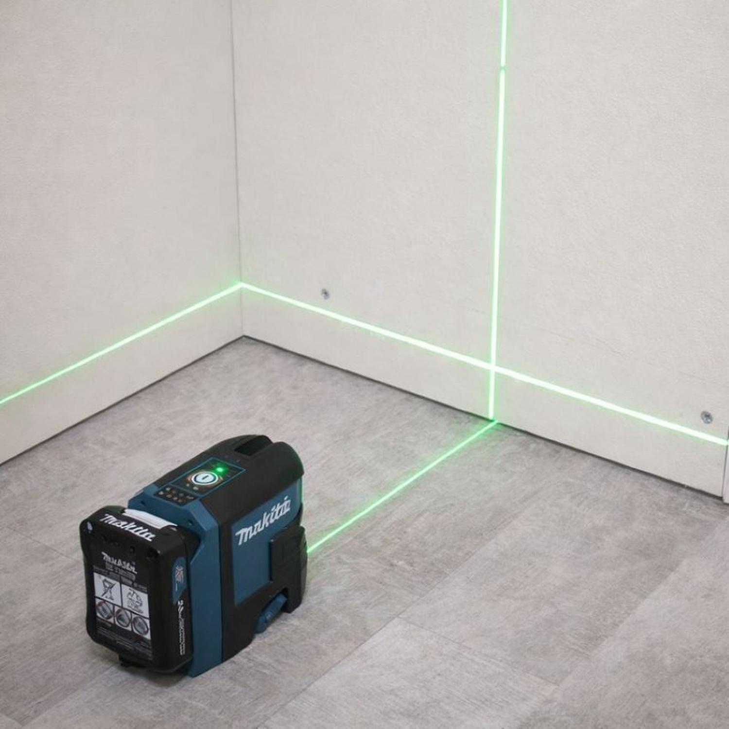 Nivel Láser multilineas verdes +bat 12v + cargador SK105GDZ Makita-7