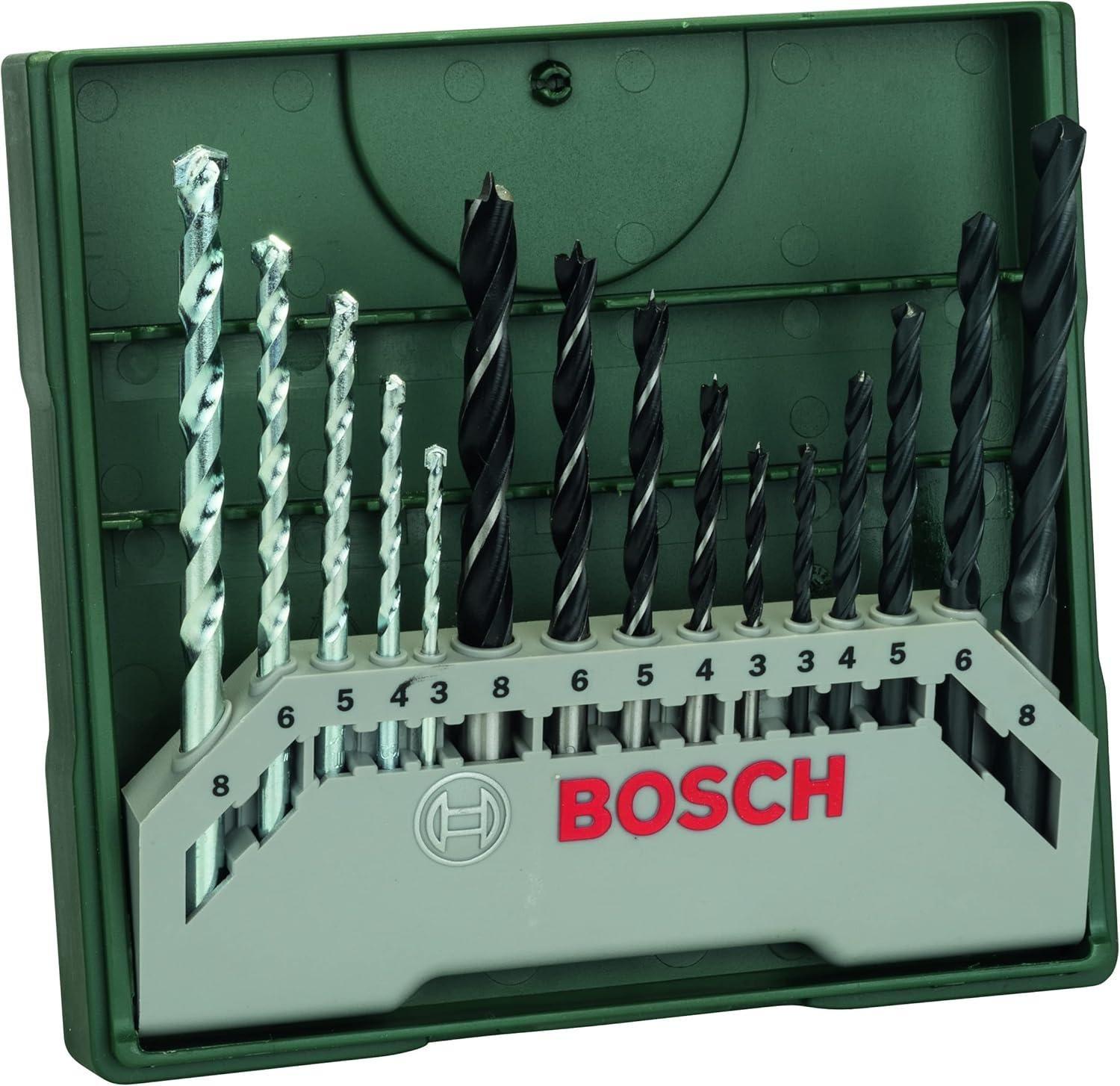 Set Brocas Mini X-LIne 15 Piezas Madera Metal y Concreto Bosch-6