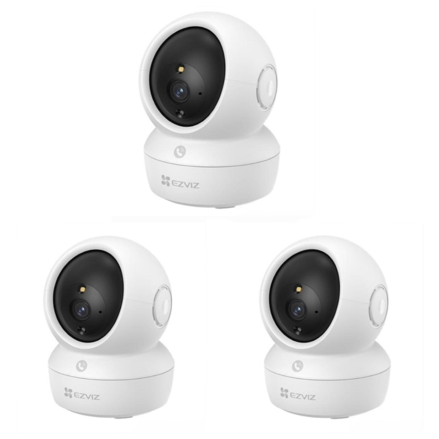 Pack 3 Cámara Inteligente Wifi H6C PRO 2K lente 4mm Ezviz-0