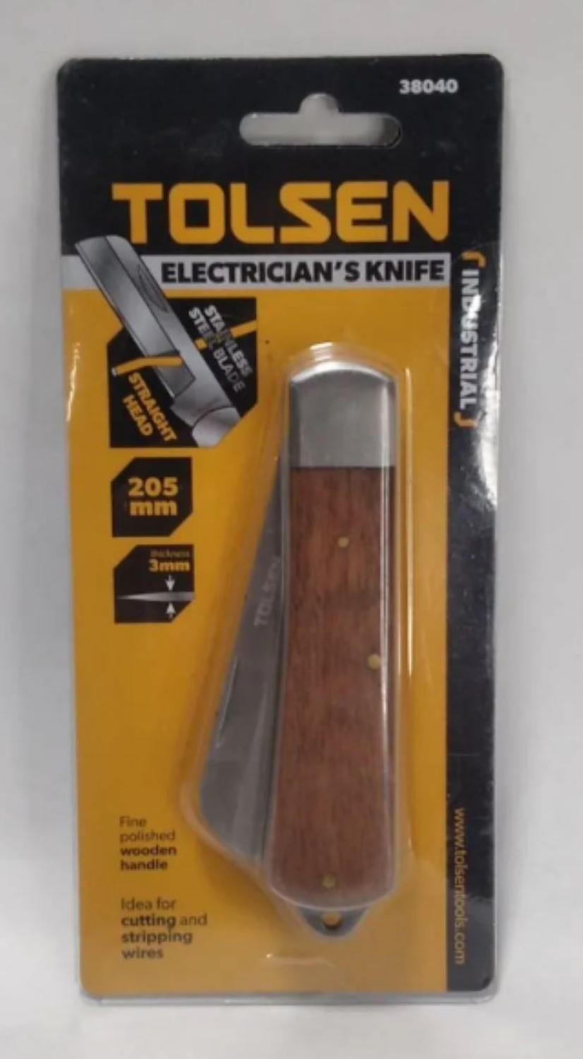 Cuchillo Electricista recto 205mm 38040 Tolsen-2
