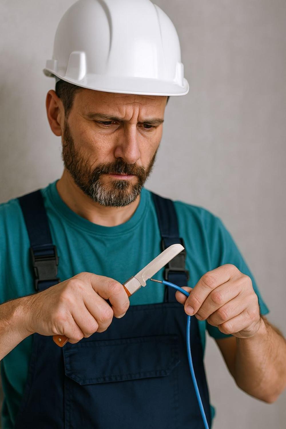 Cuchillo Electricista recto 205mm 38040 Tolsen-3