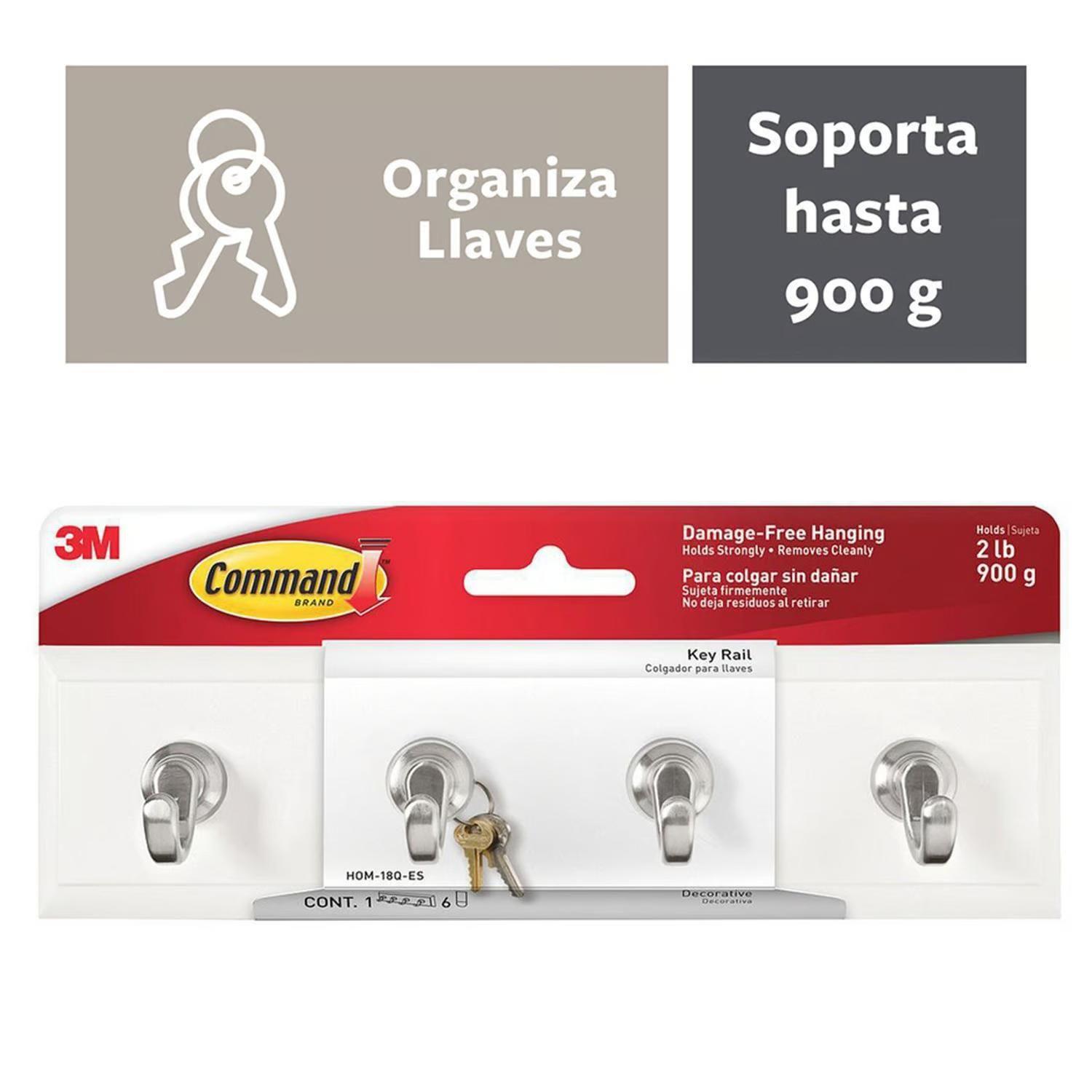 Colgador De Llaves Blanco Command 3M HOM-18Q-ES-1