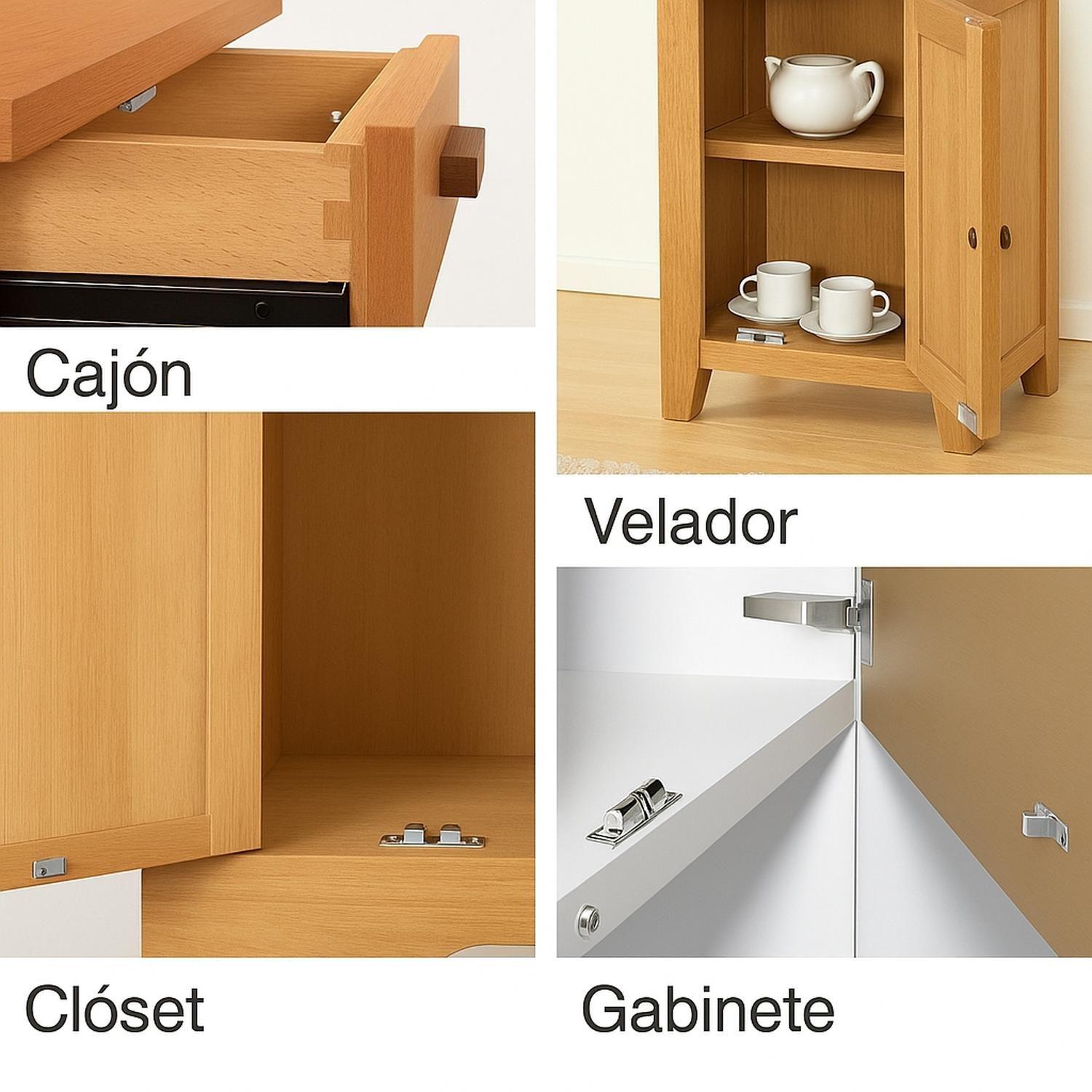 Pack 4un Reten Regulable Niquelado Para Puerta 50mm DMC-5