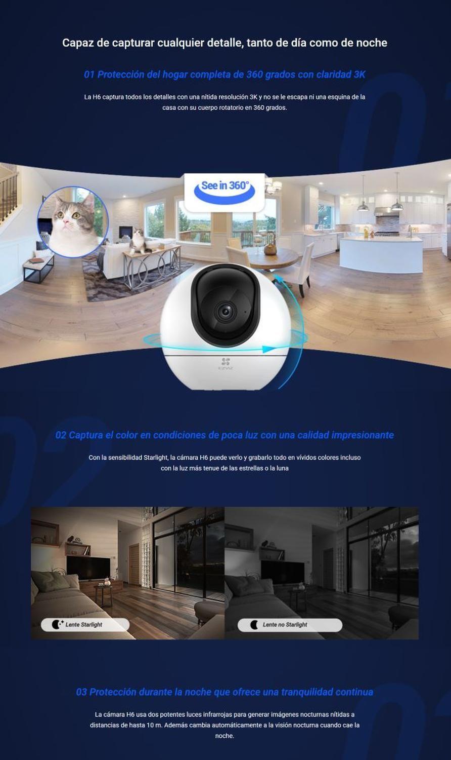 Cámara Seguridad Wifi H6 3K EZVIZ-5