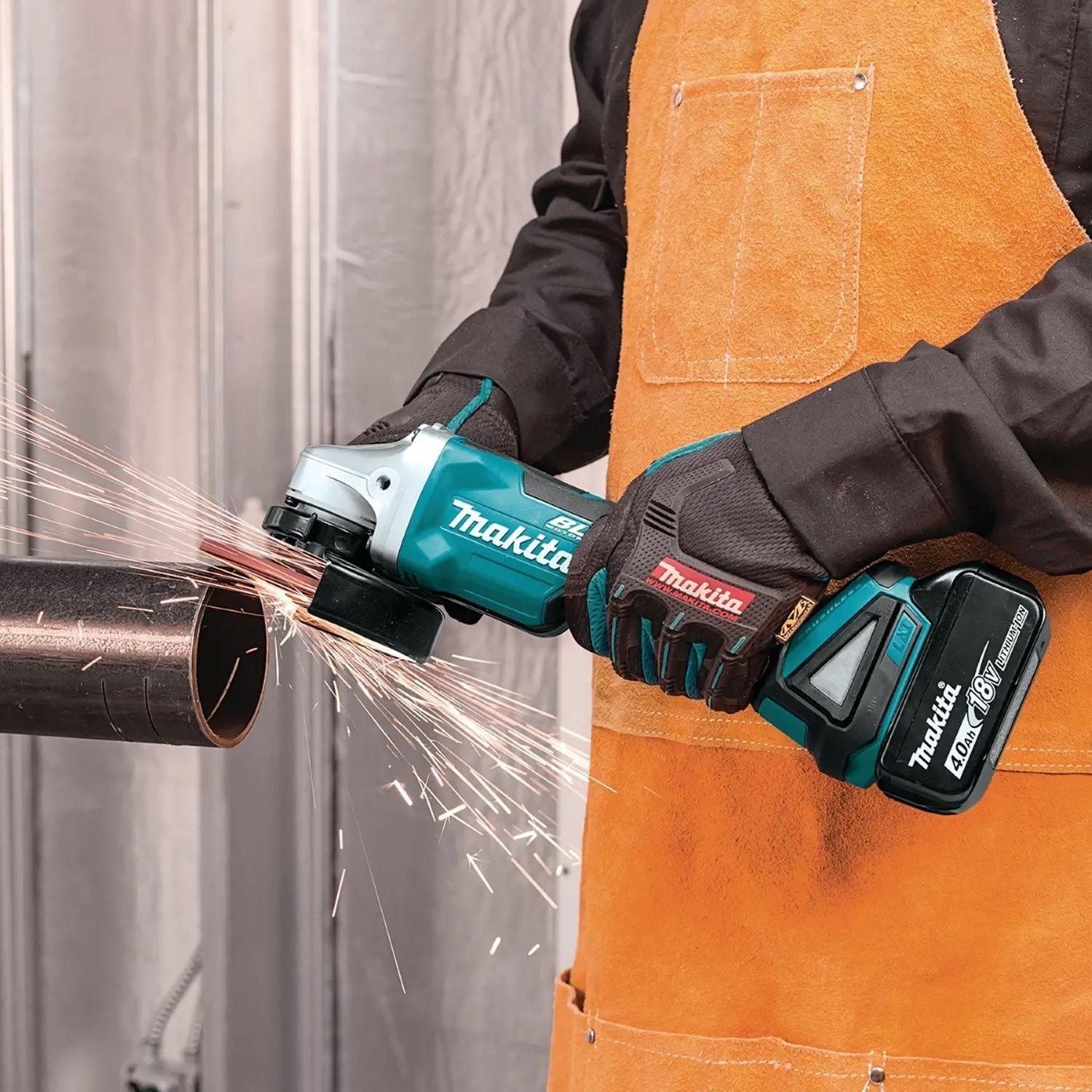 Esmeril Angular Inalámbrico 4 1/2 DGA455RF Makita carg+bat-2