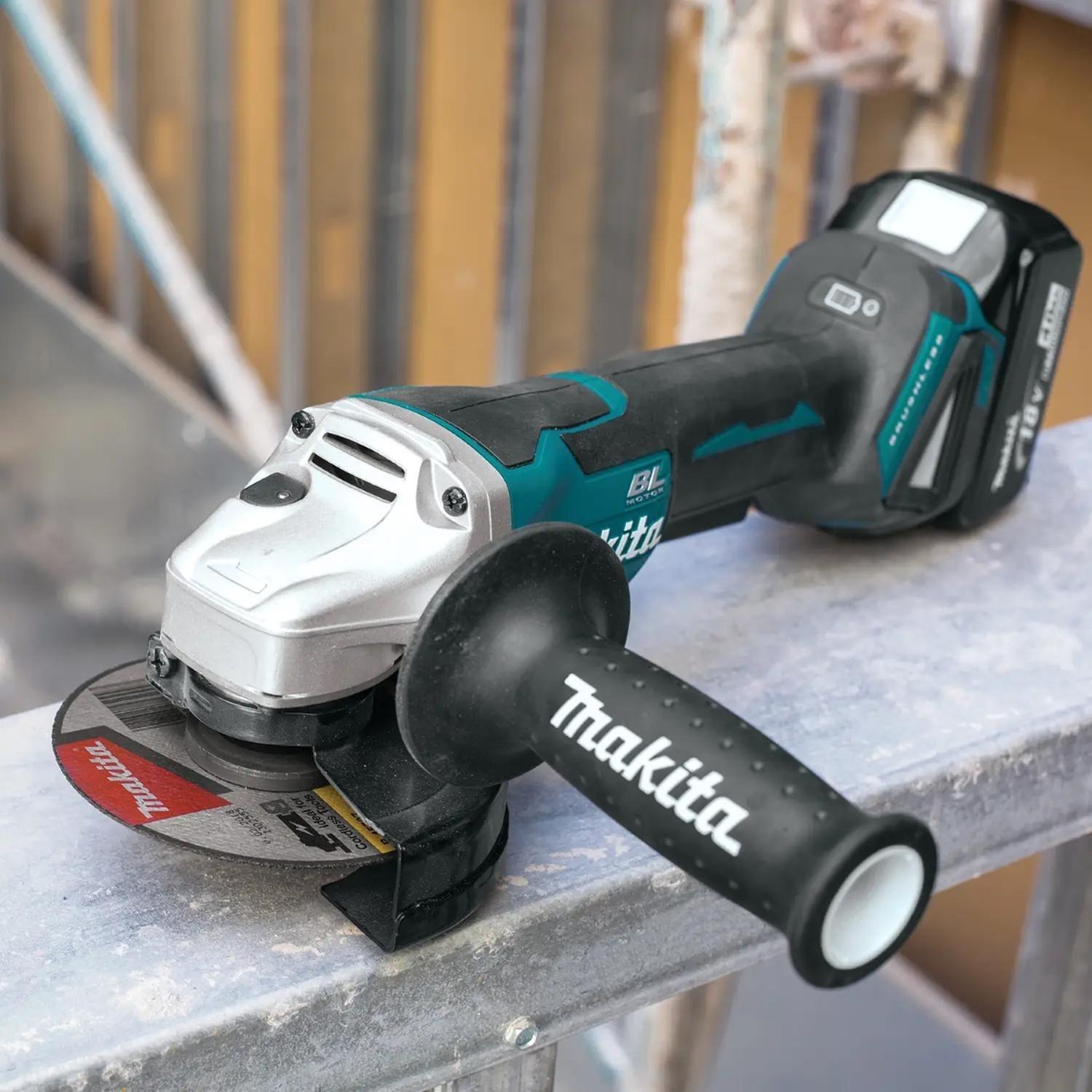 Esmeril Angular Inalámbrico 4 1/2 DGA455RF Makita carg+bat-6