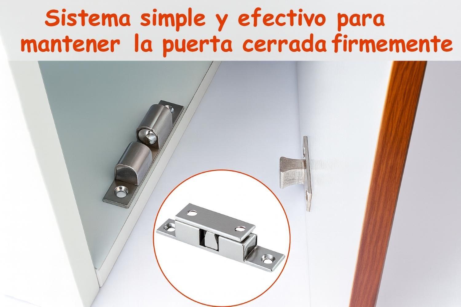 Pack 4un Reten Regulable Niquelado Para Puerta 70mm DMC-6