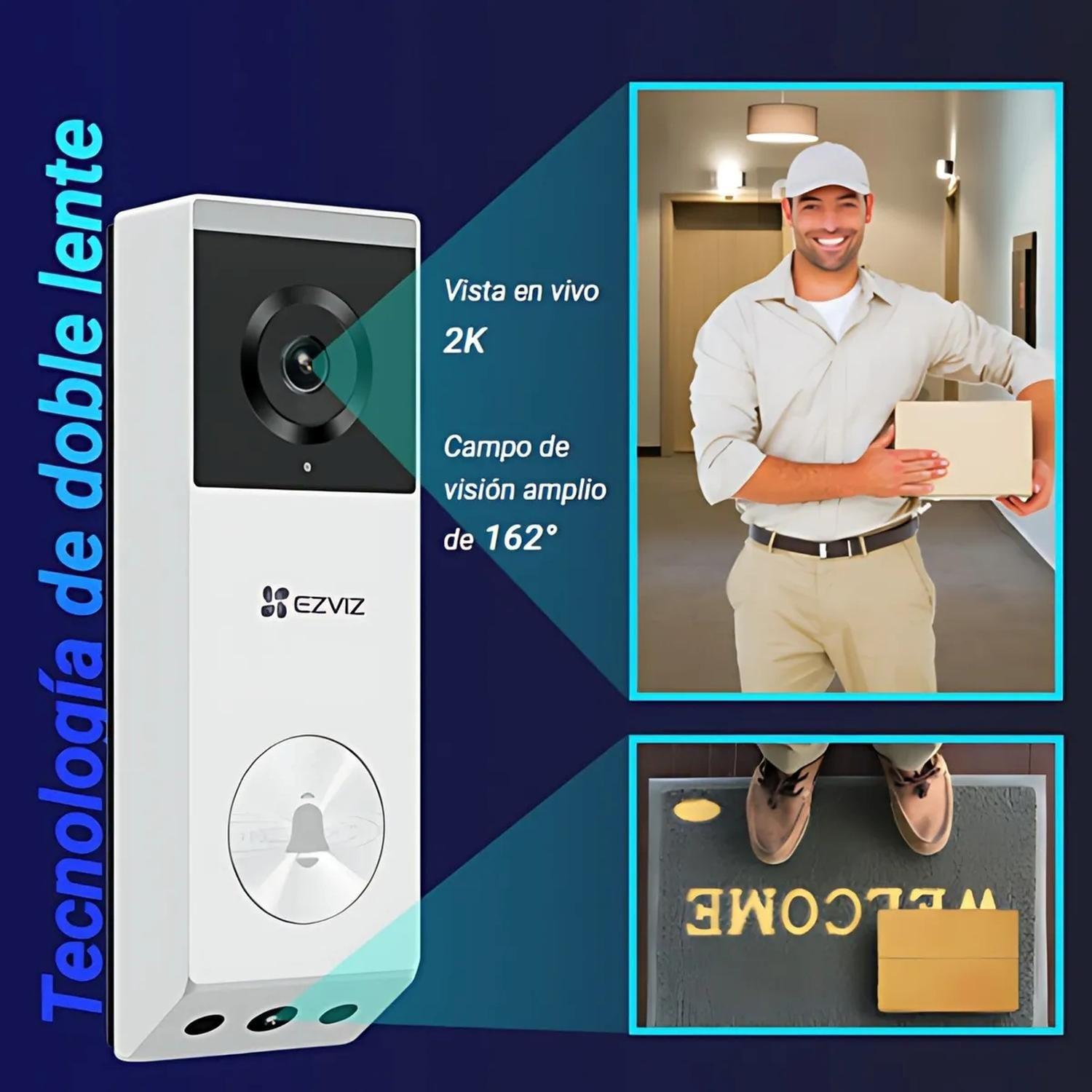 Timbre Video Portero Inteligente Batería EP3X 2K Ezviz-4
