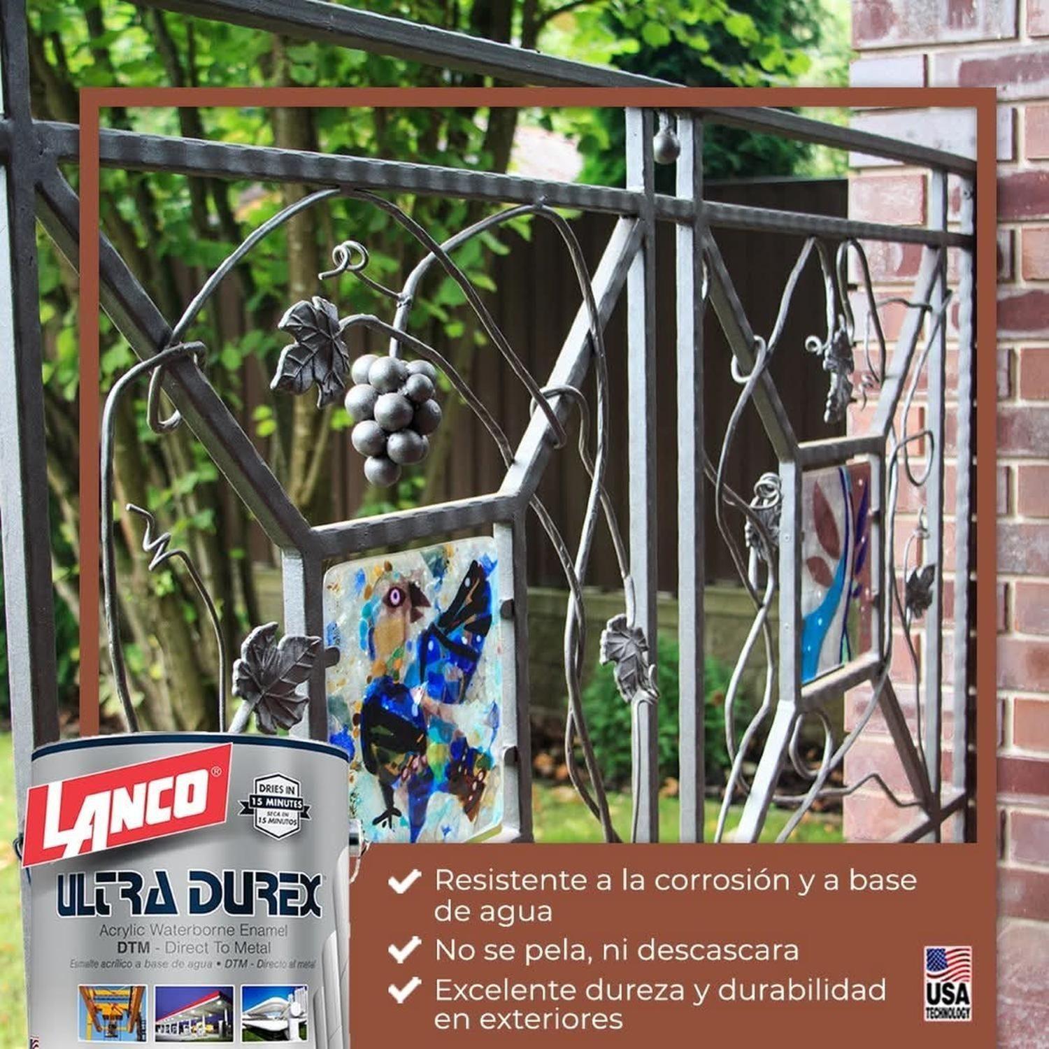 Esmalte Acrílico 3en1 Ultra Durex 1/4gl 946ml Blanco Lanco-3