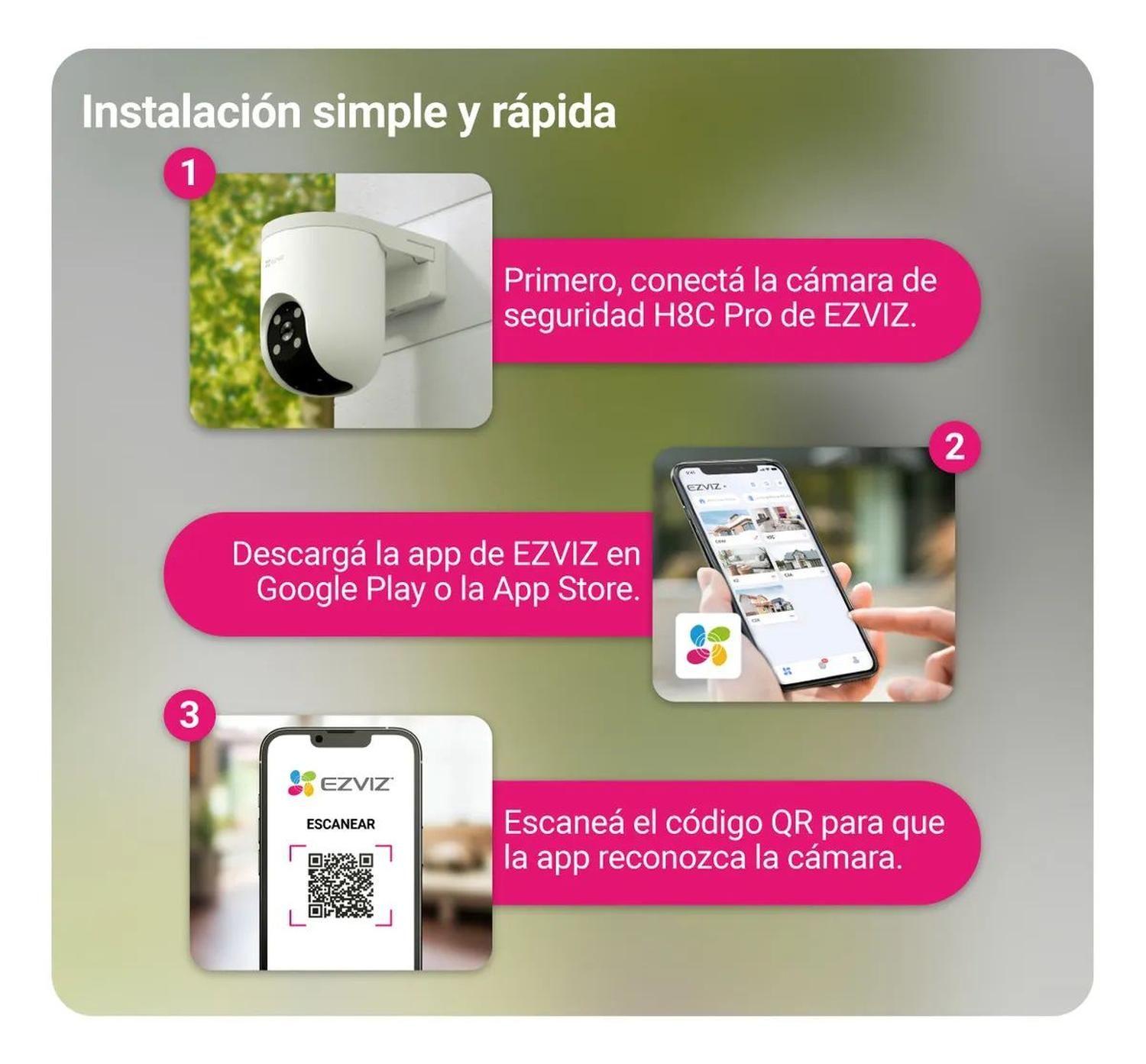 Cámara Seguridad Wifi H8c Pro 3k 5MP Auto-tracking Ezviz-3