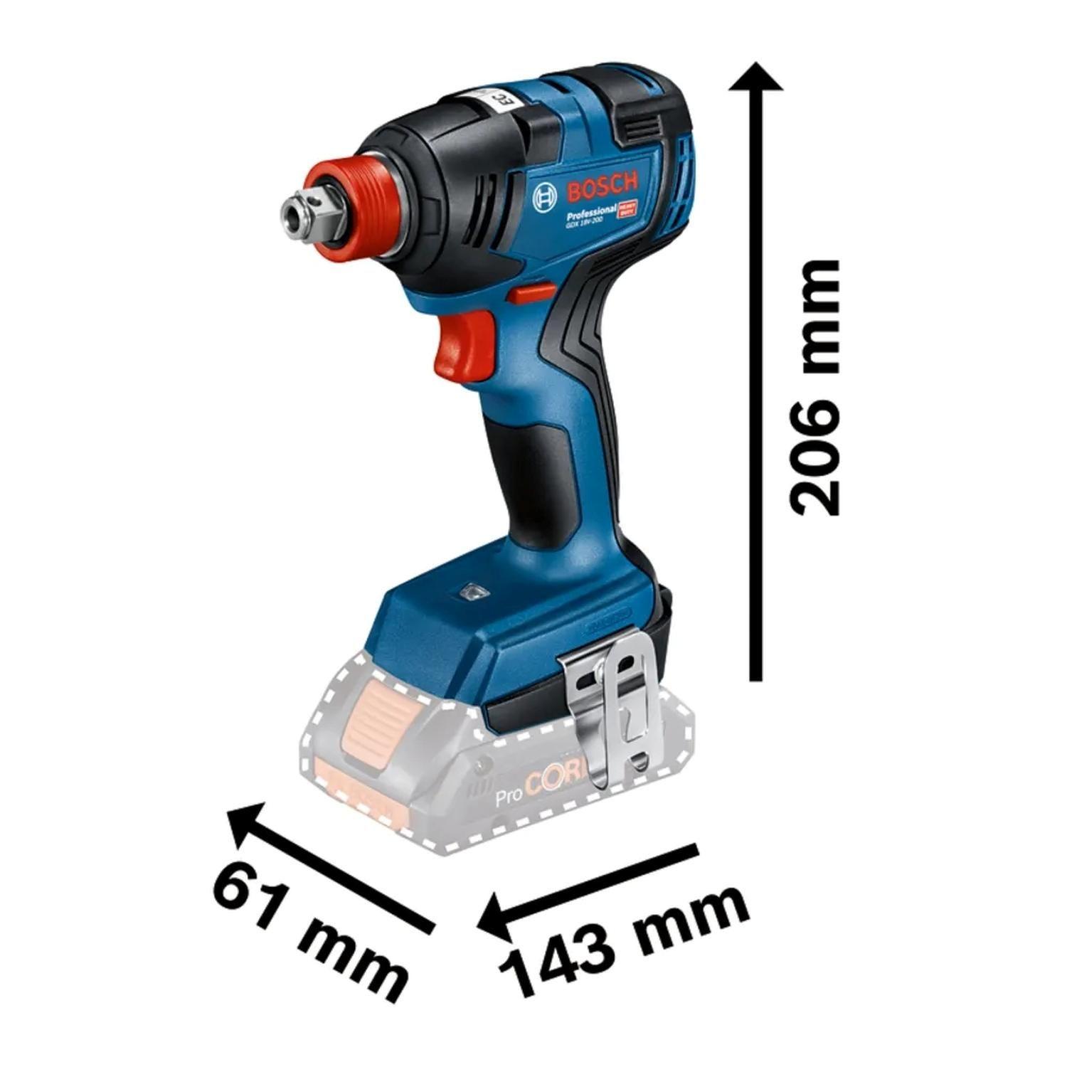 Llave de Impacto Inalámbrica GDX 18V-200, 18V SB Bosch-3