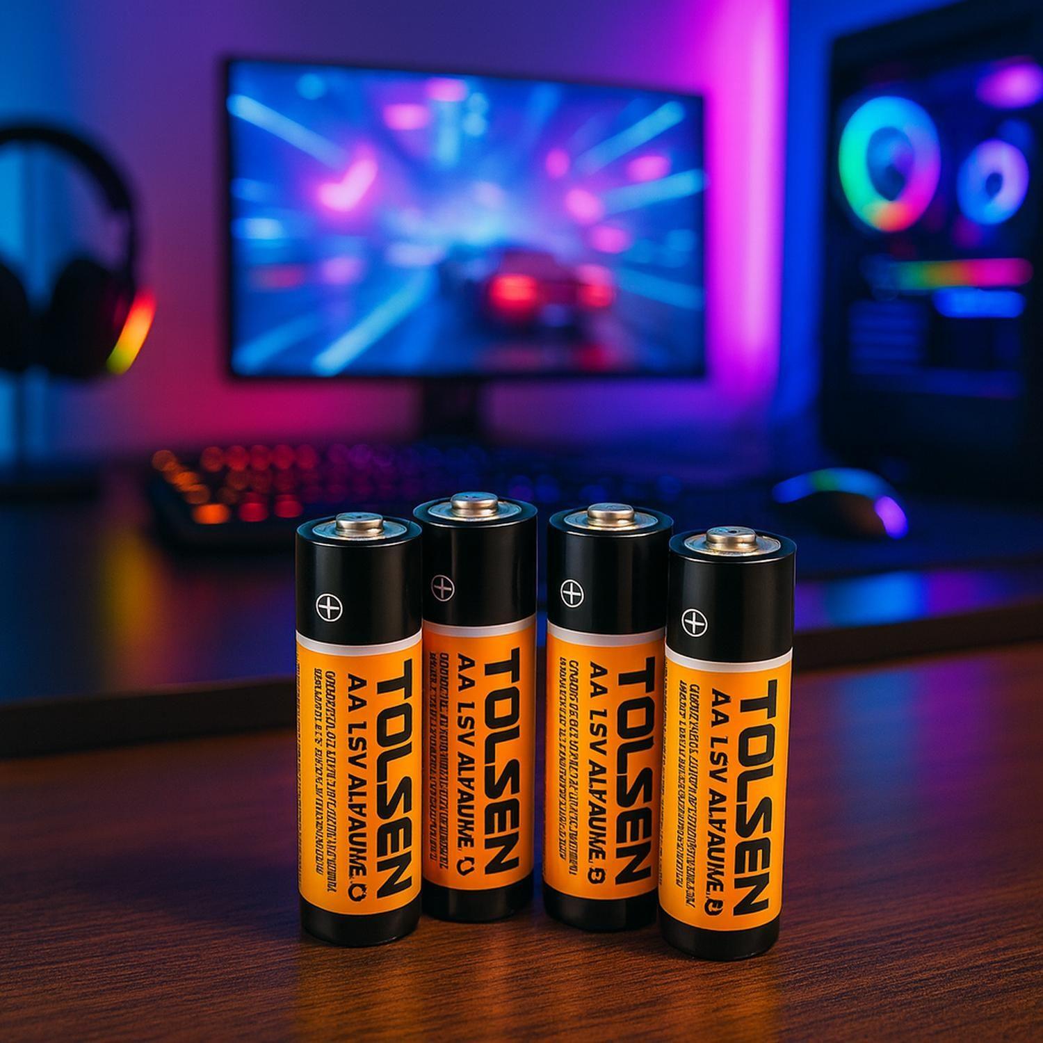 Pilas alcalinas AAA 1.5V pack 4 unidades 60003 TOLSEN-2