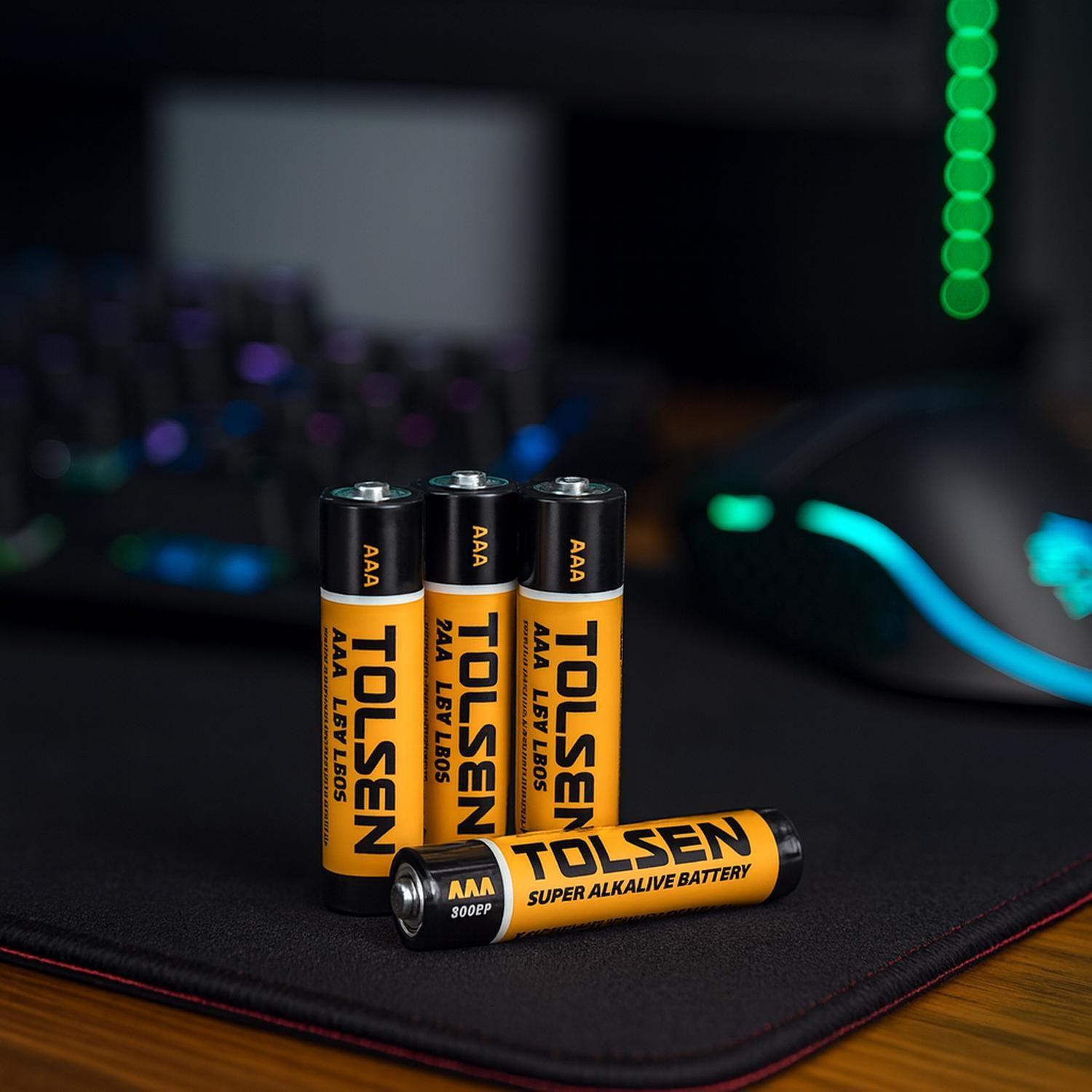 Pilas alcalinas AA 1.5V pack 4 unidades 60004 TOLSEN-3