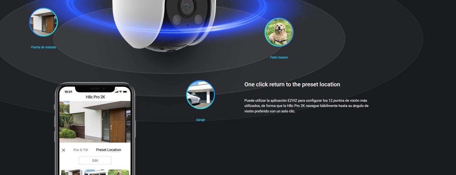 Cámara Wi-Fi con Paneo e Inclinación H8C Pro 2K Ezviz-5
