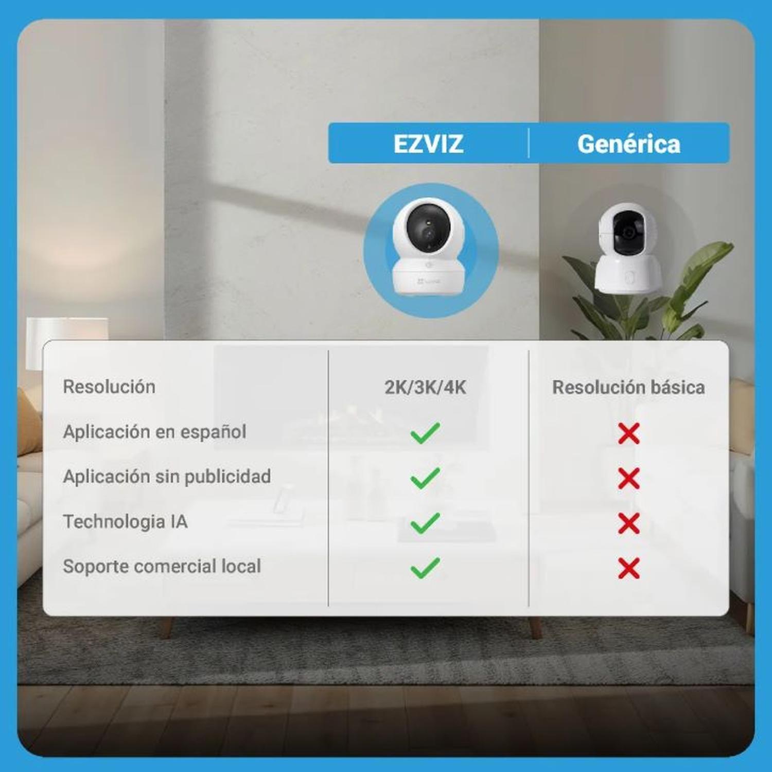 Camara Seguridad Doble lente 2k WiFi audio C60p Dual Mix EZVIZ-2