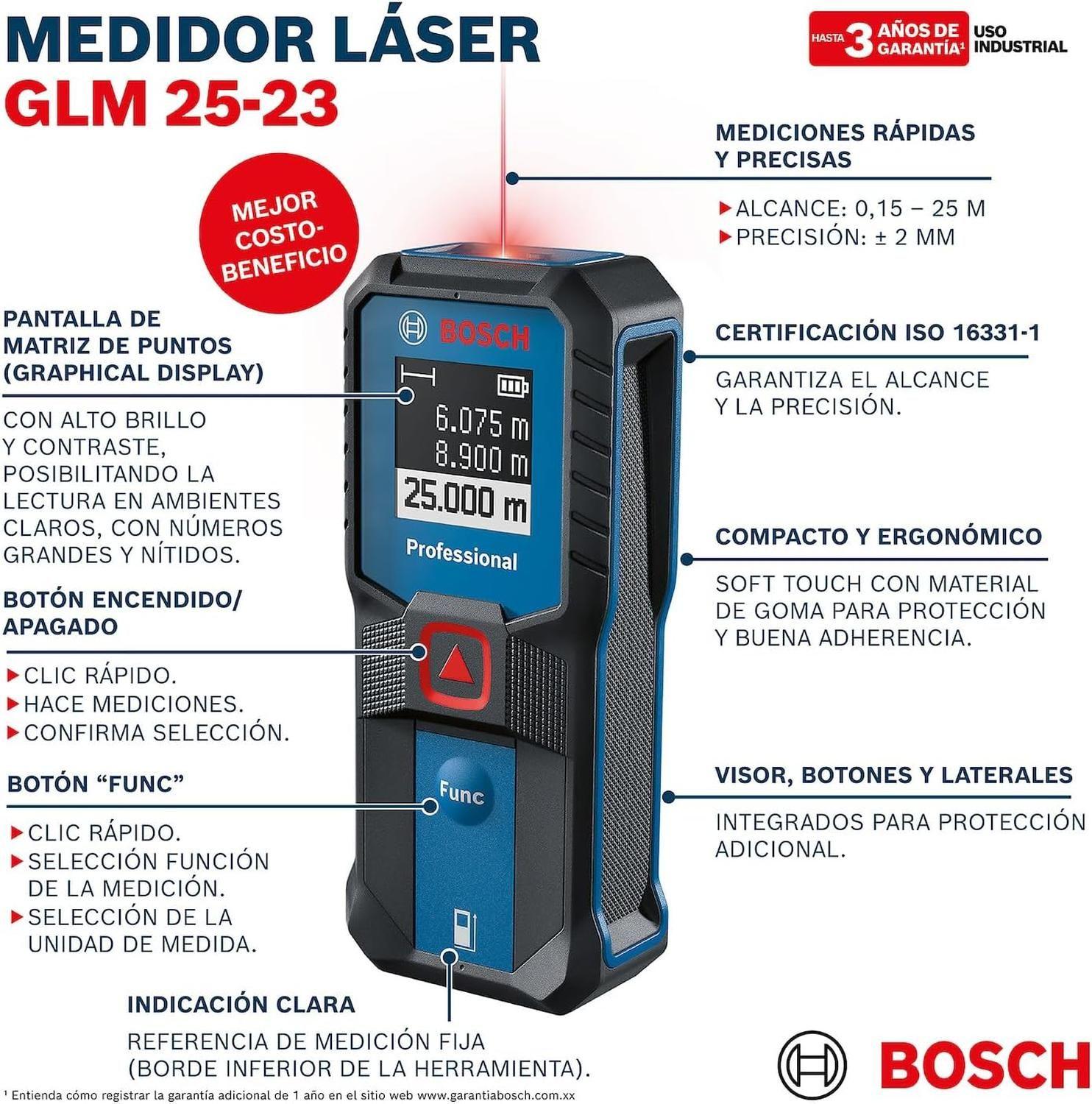 Medidor Distancia GLM 25-23 Bosch-4