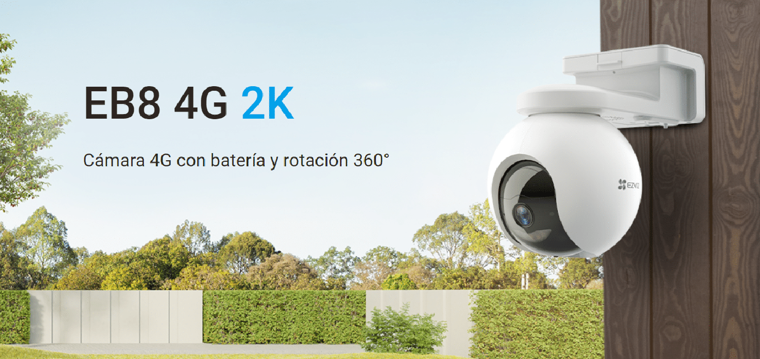 Cámara De Seguridad Panorámica e Inclinable EB8 4G 2K+ Ezviz-1