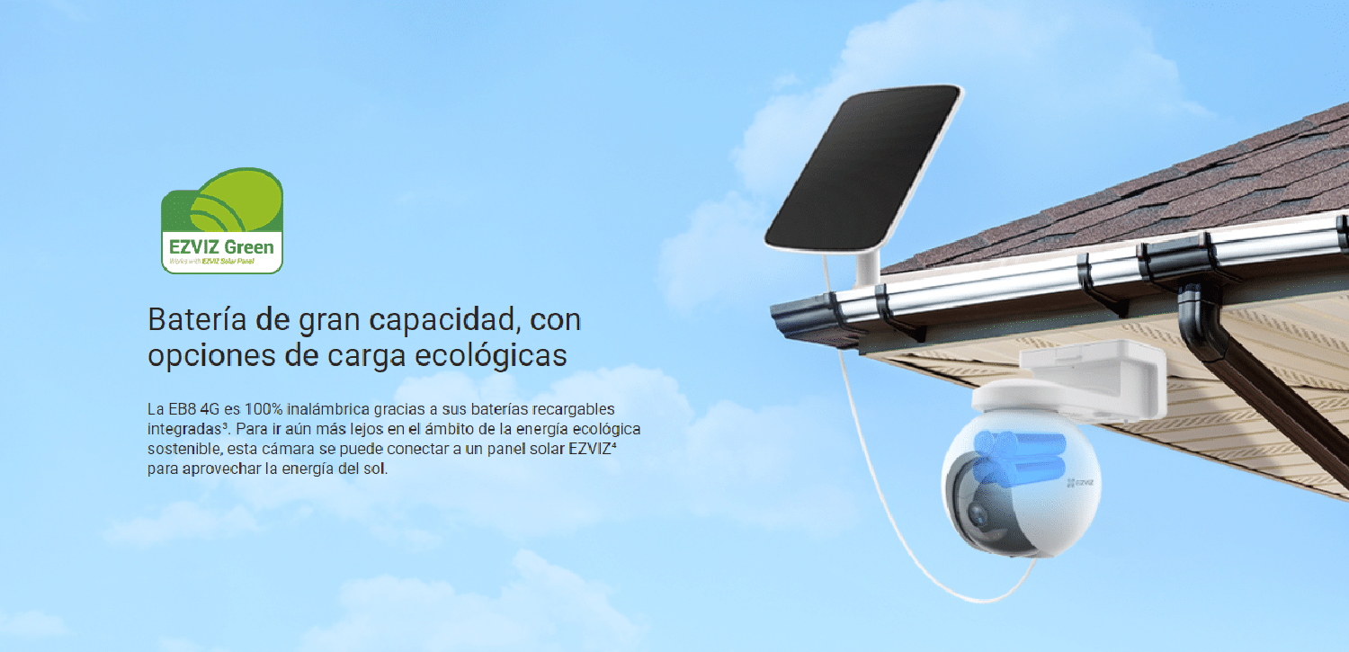 Cámara De Seguridad Panorámica e Inclinable EB8 4G 2K+ Ezviz-5