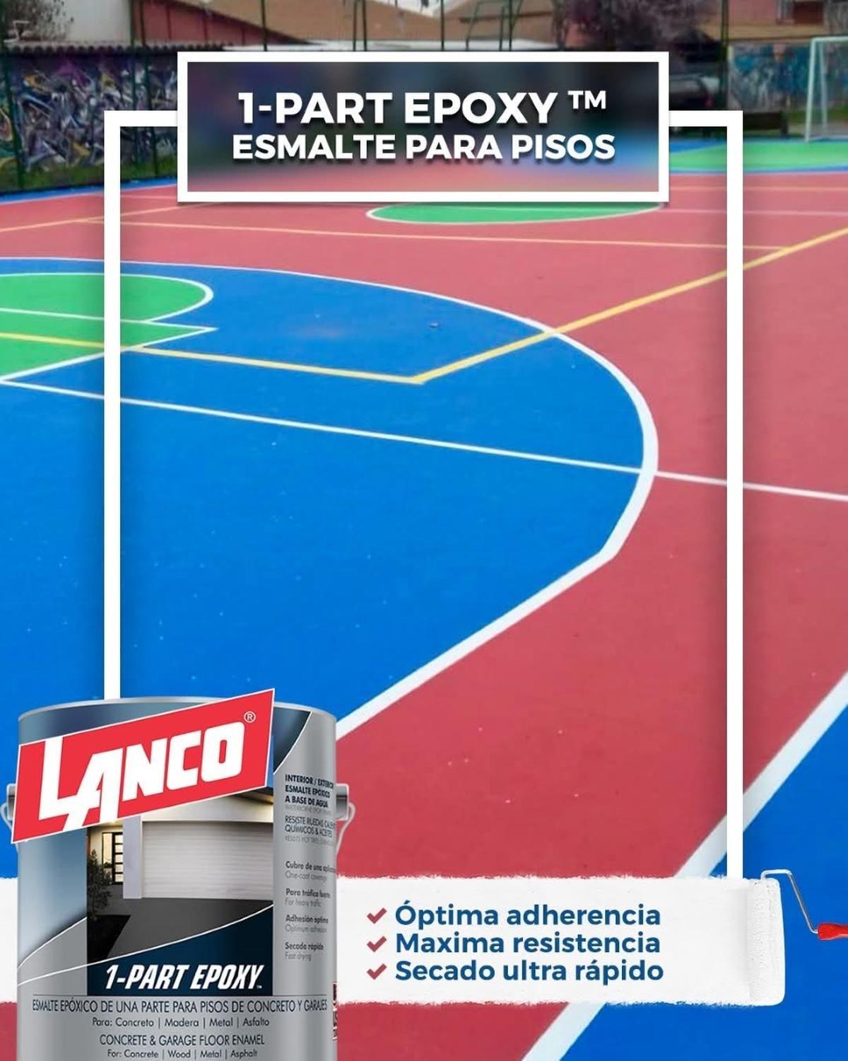 Esmalte Epoxico Alto Trafico 1 Part Epoxy Gris gl Lanco-3