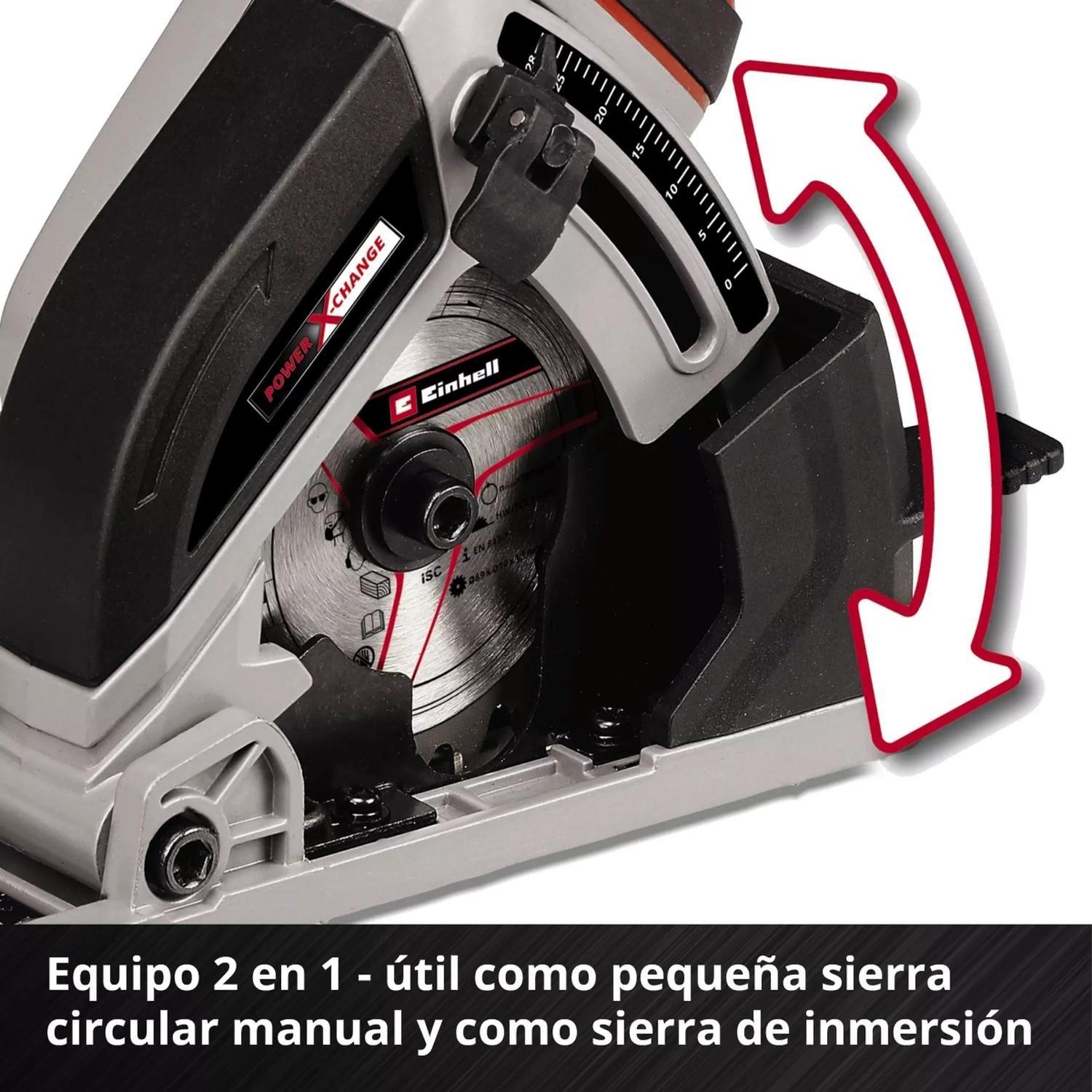 Mini Sierra Circular Inalámbrica TE-CS 18/89 Li - Solo Einhell-2